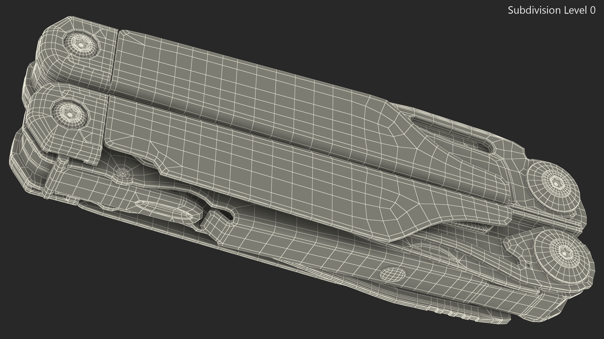 3D Multitool Silver Closed model