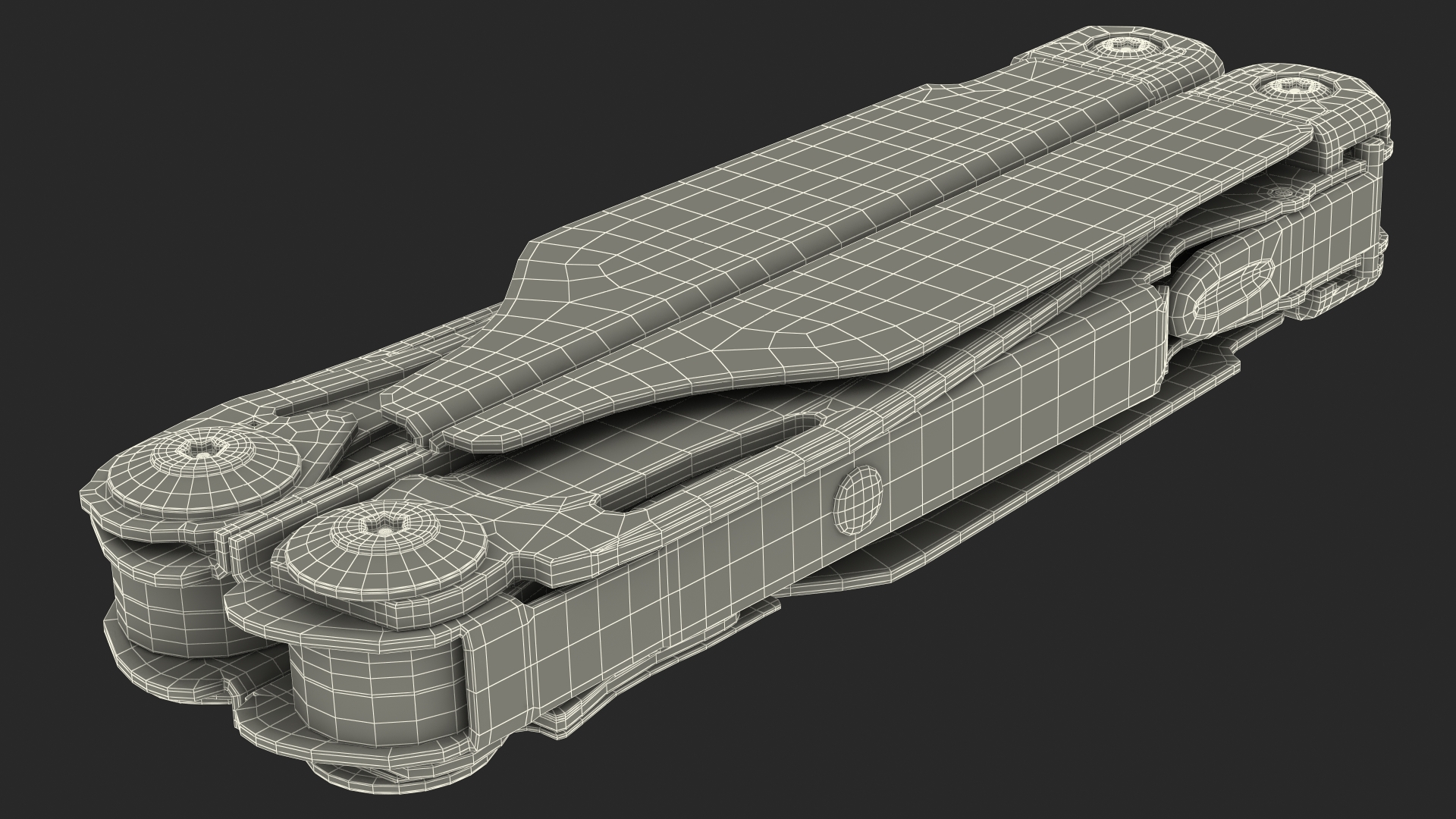 3D Multitool Silver Closed model