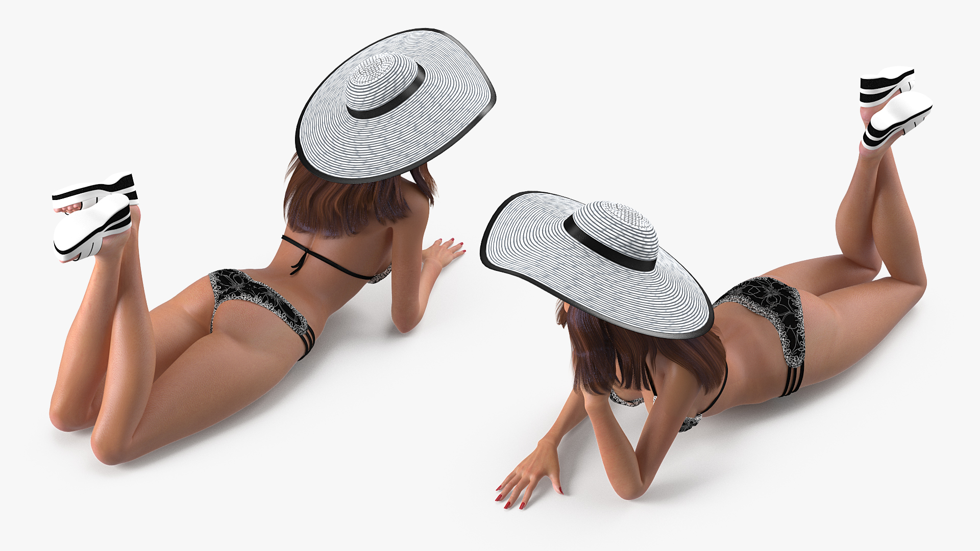 3D Bikini Girl Rigged model