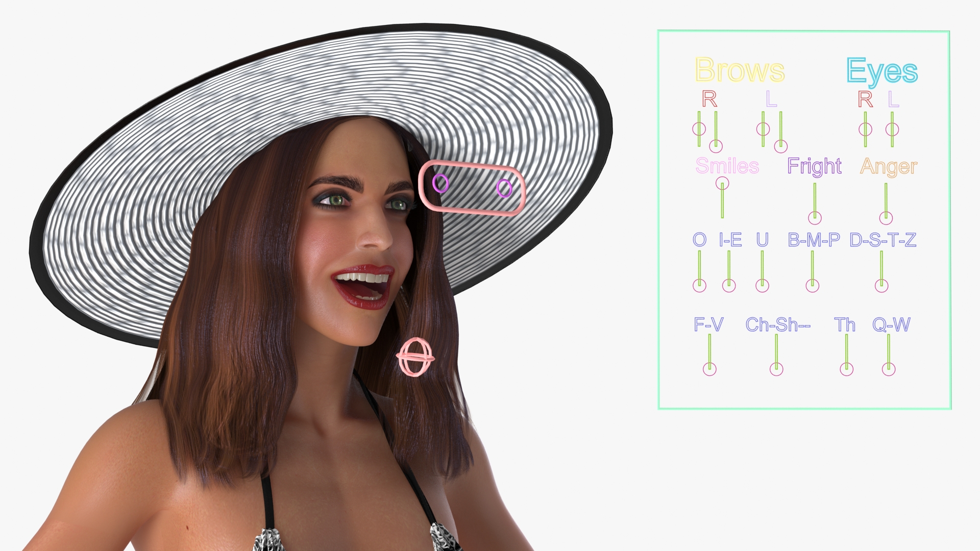 3D Bikini Girl Rigged model