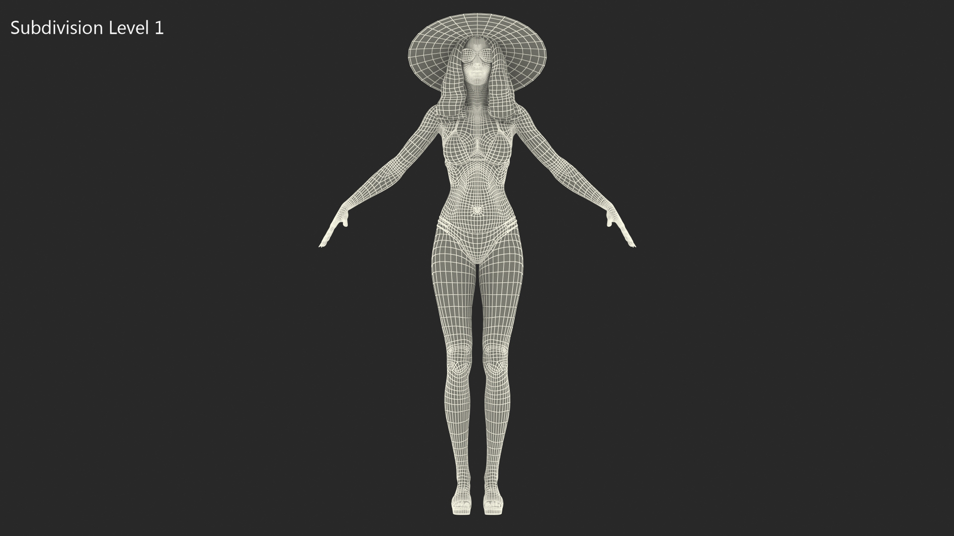 3D Bikini Girl Rigged model