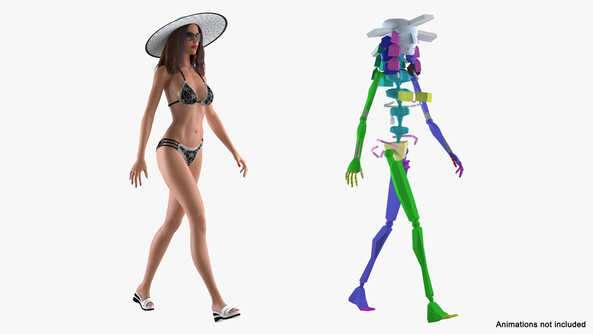 3D Bikini Girl Rigged model