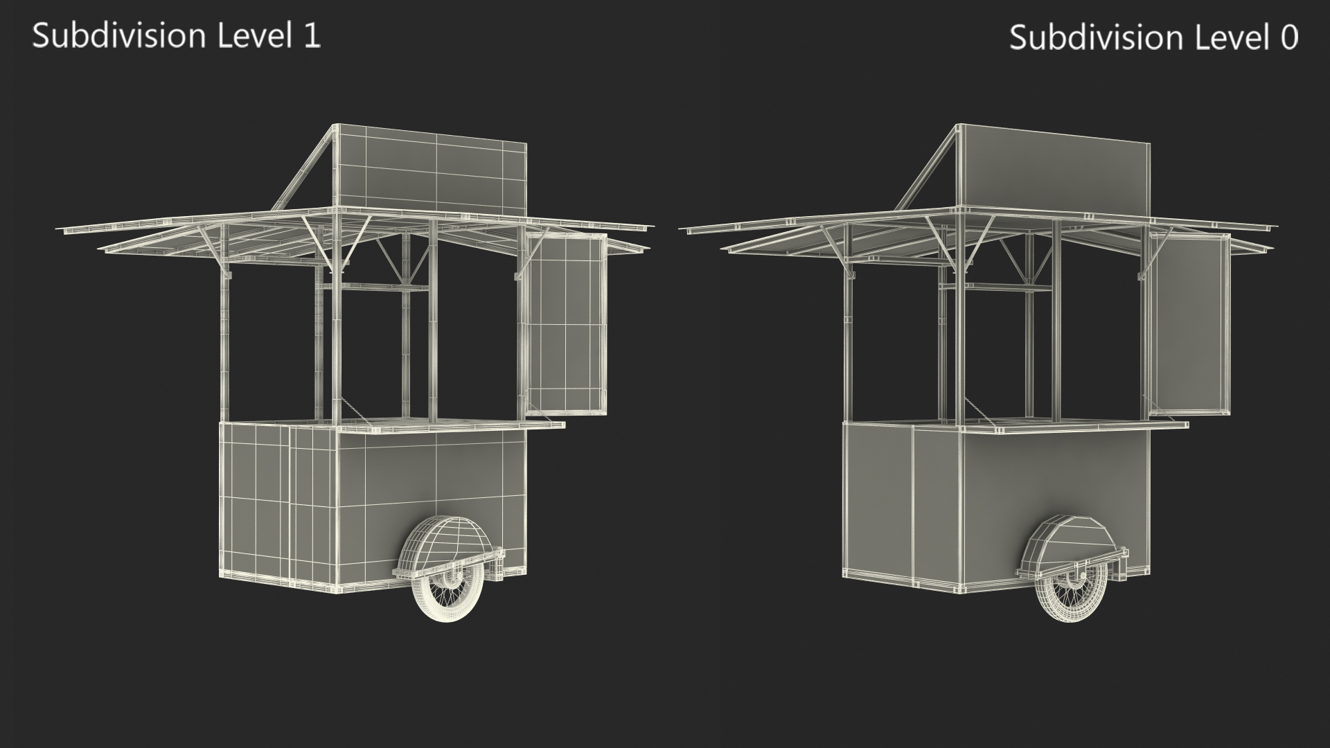 3D Street Coffee Bar Empty model