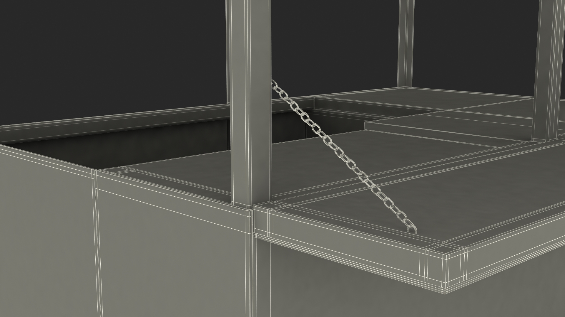 3D Street Coffee Bar Empty model