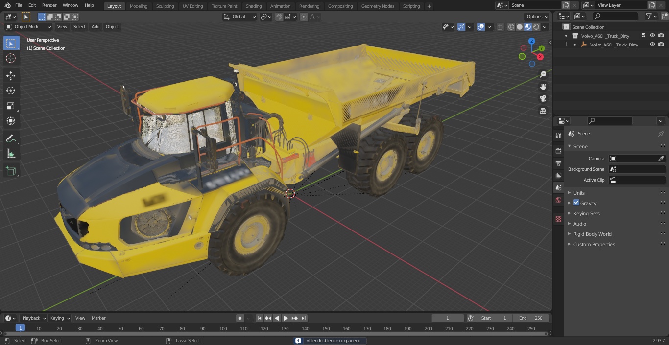 Volvo A60H Truck Dirty 3D