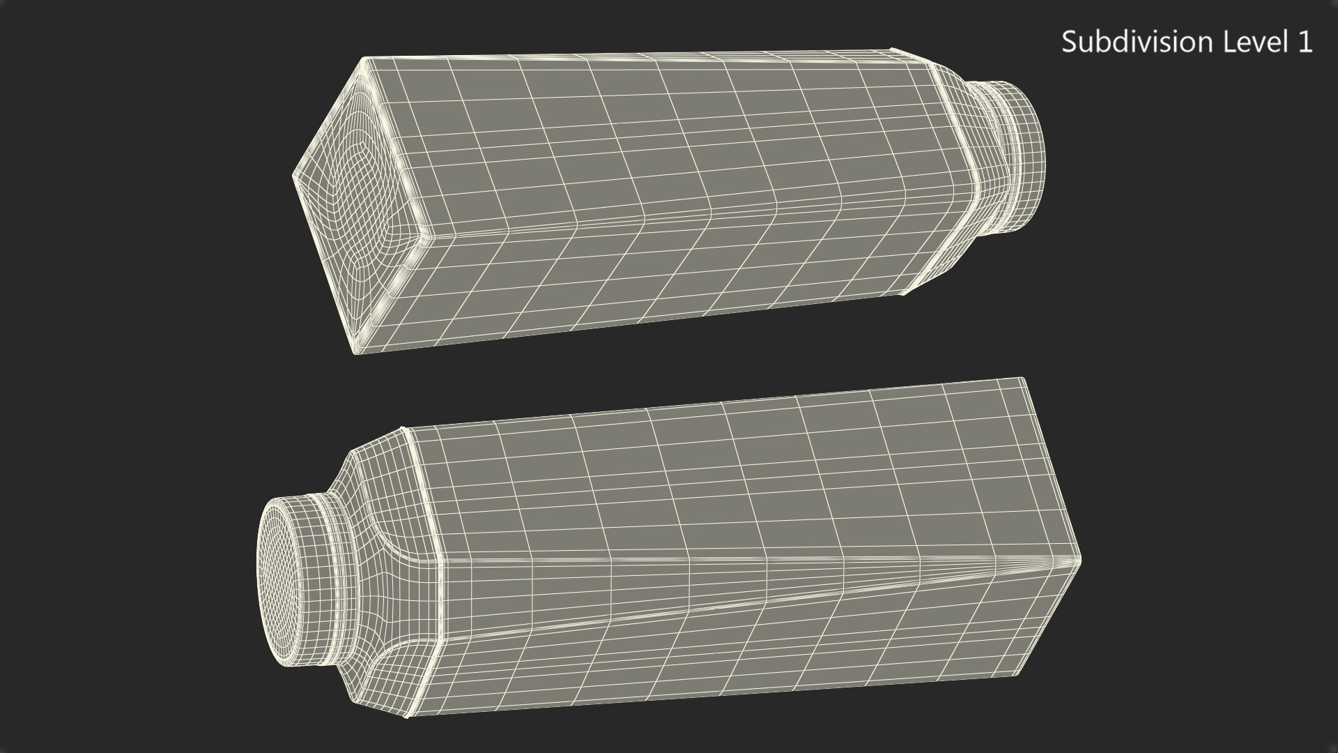 3D model Multilayered Carton Bottle Mockup Orange