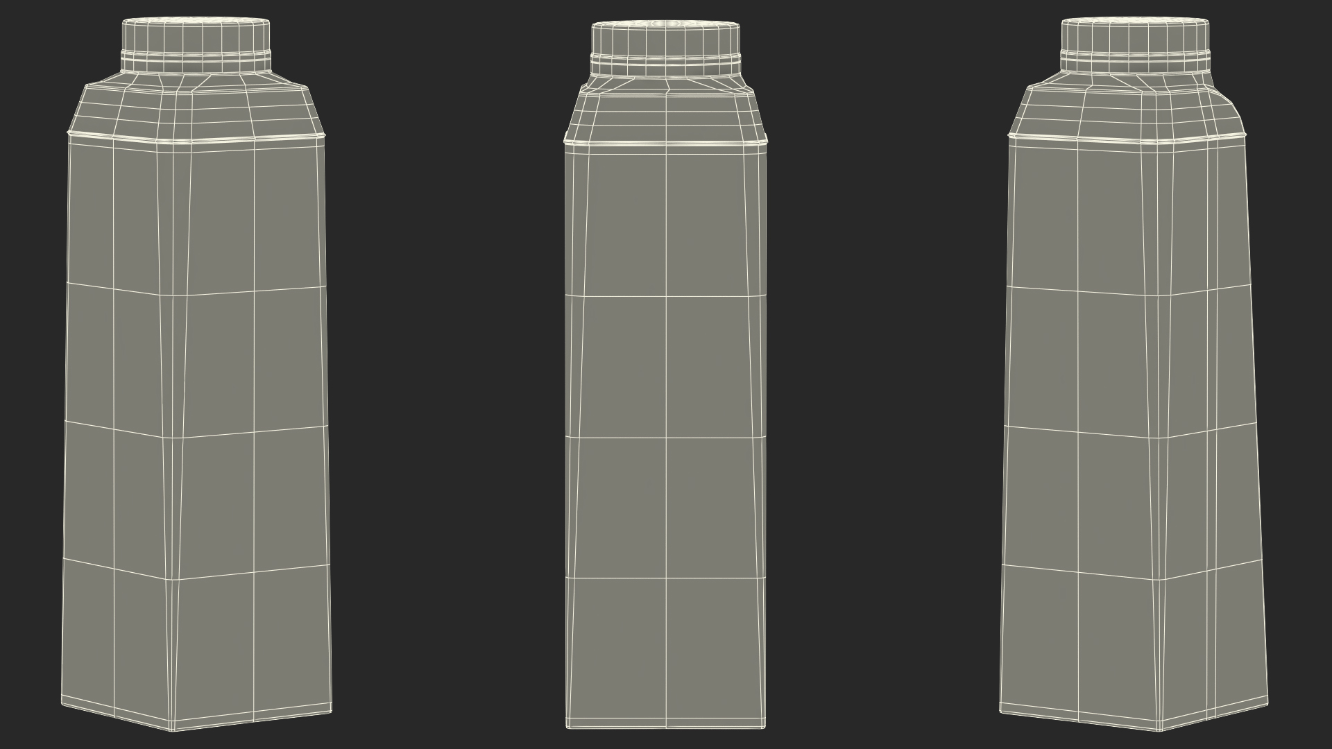 3D model Multilayered Carton Bottle Mockup Orange