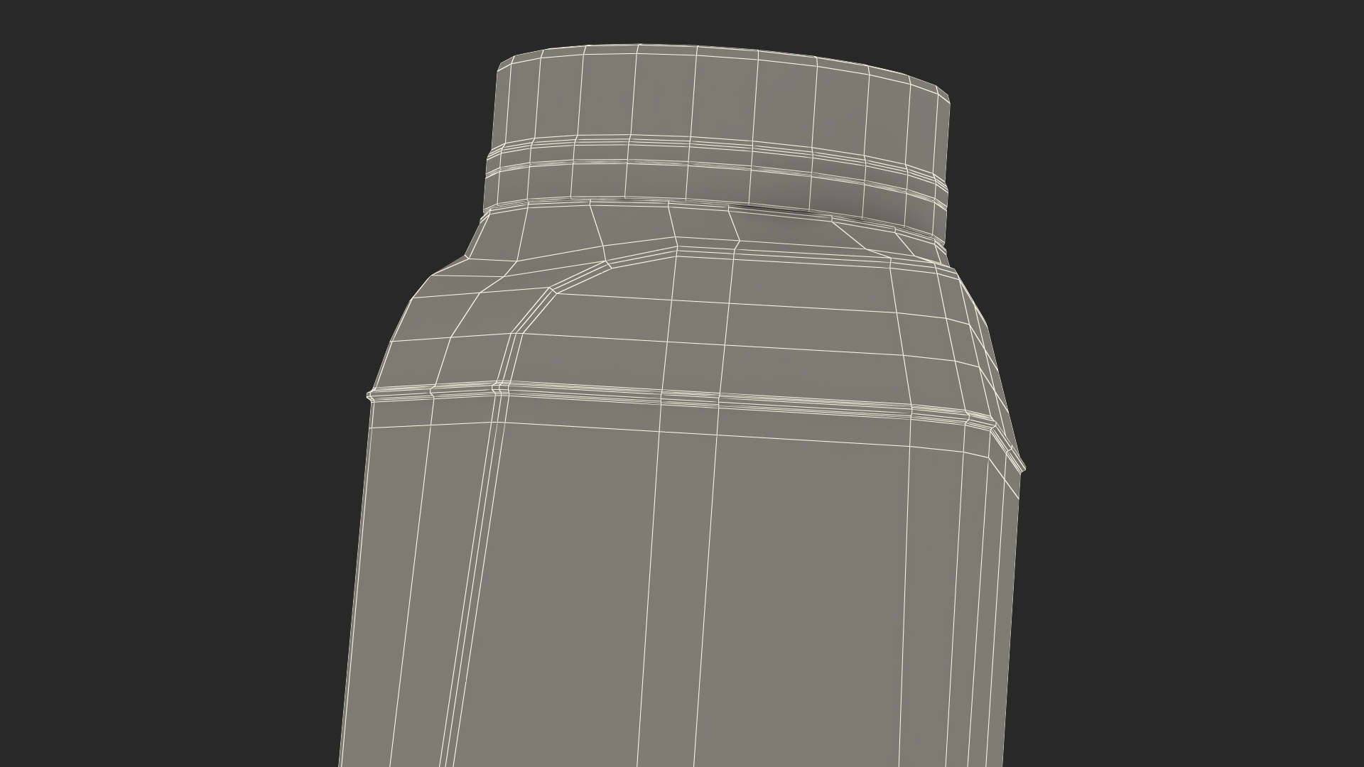 3D model Multilayered Carton Bottle Mockup Orange