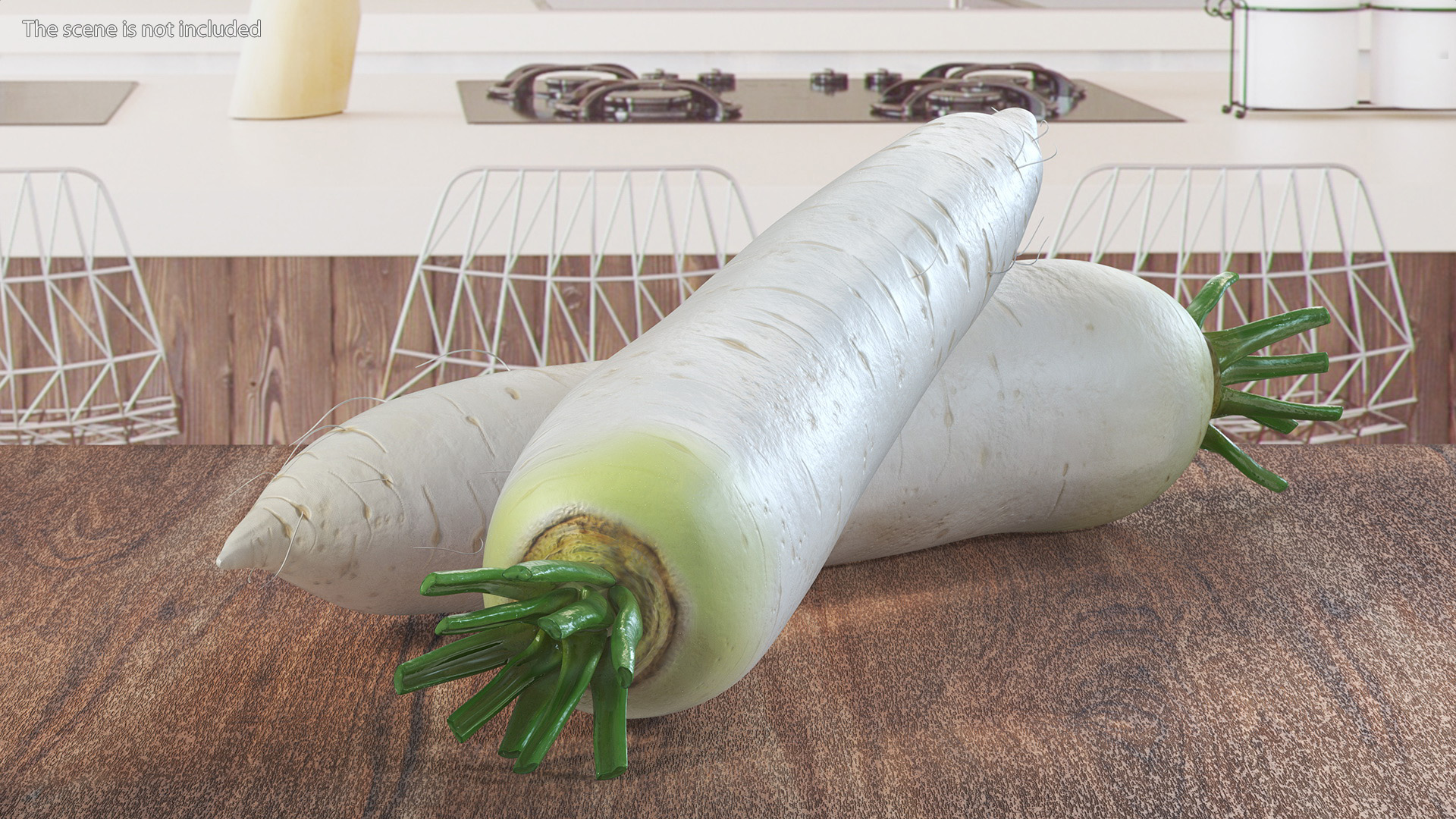 Daikon Long White Radish 3D model