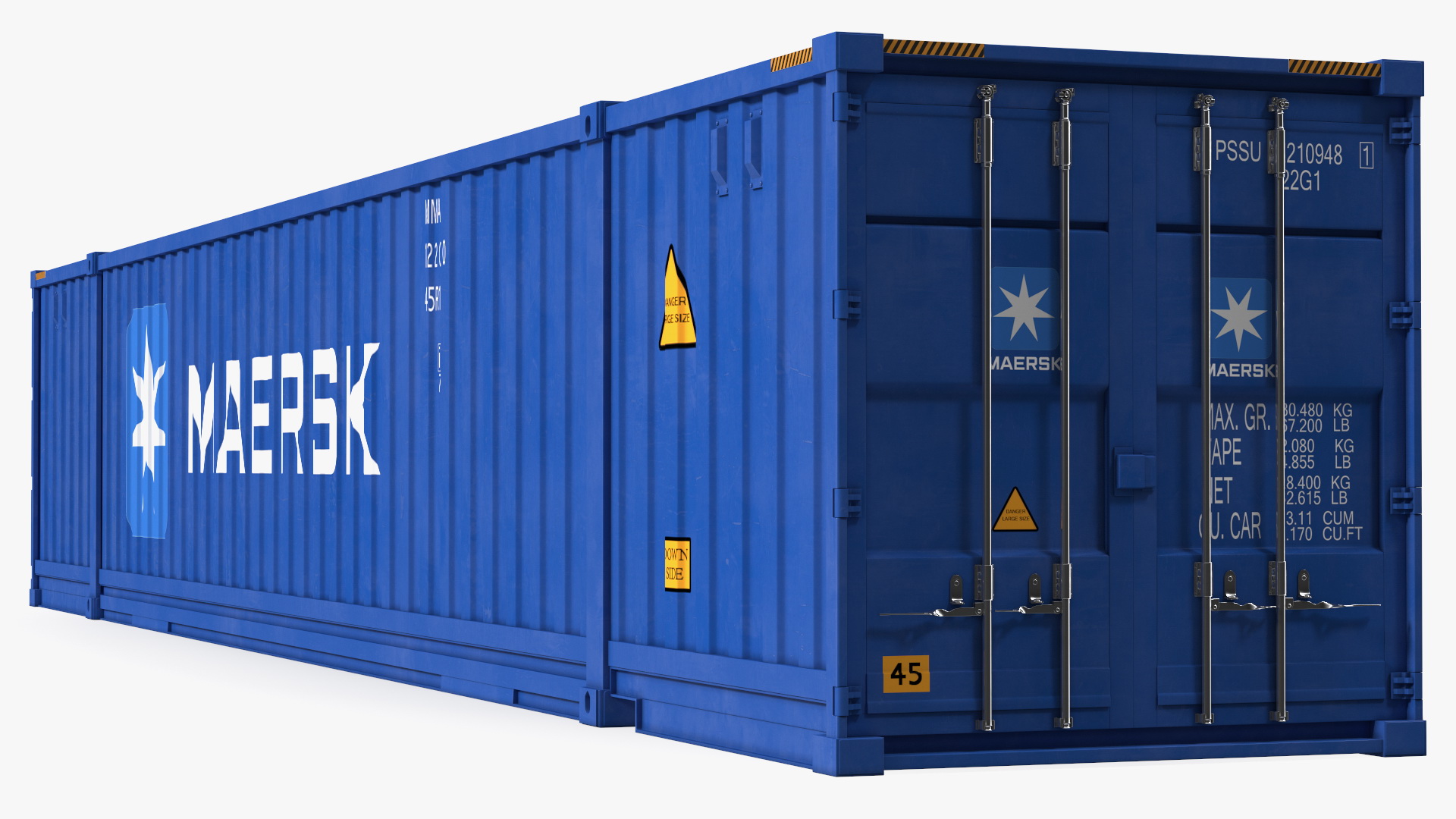 3D 53 Feet High Cube Dry Cargo Shipping Container