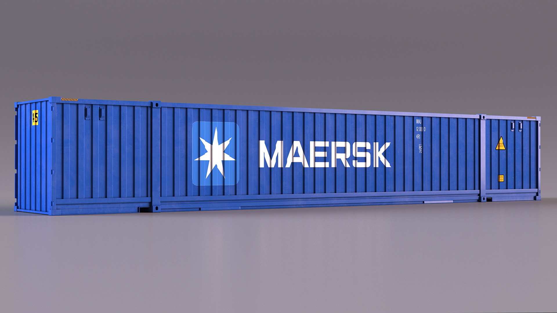 3D 53 Feet High Cube Dry Cargo Shipping Container