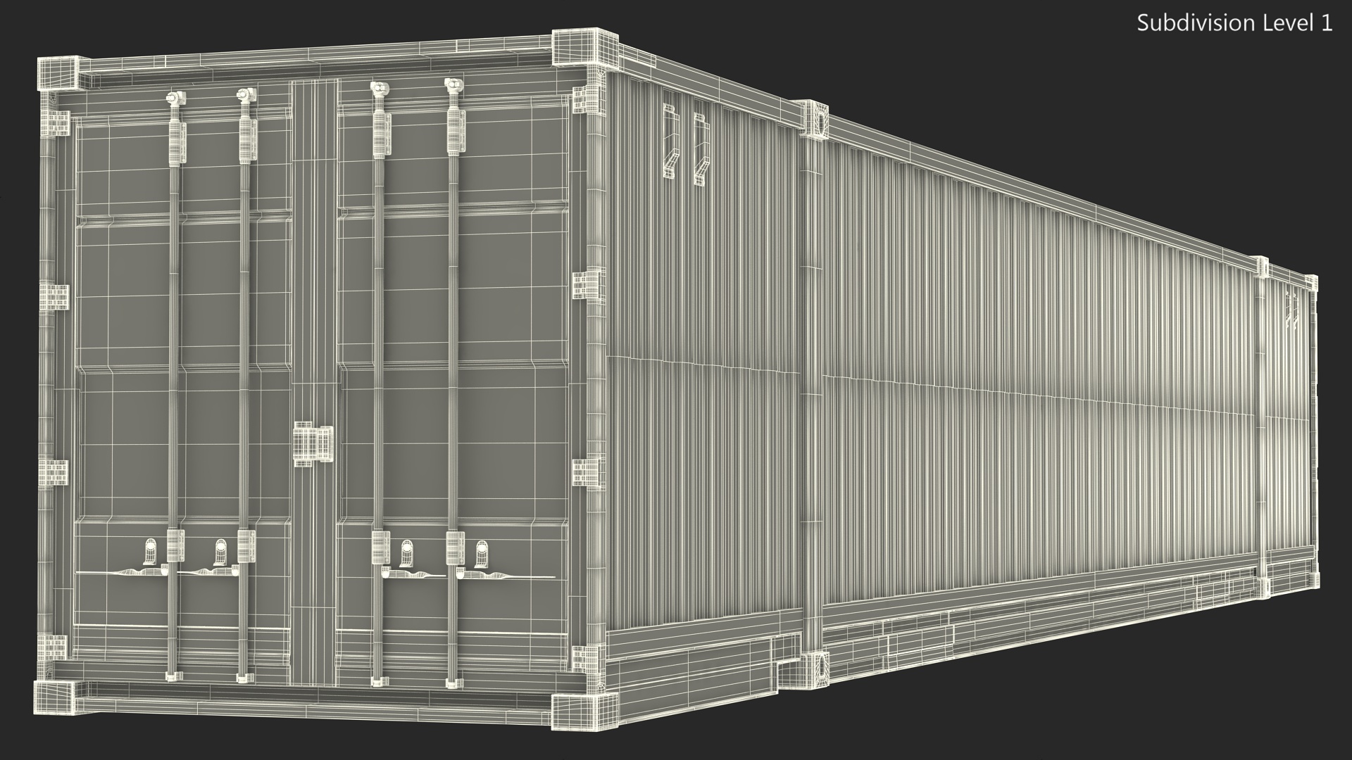 3D 53 Feet High Cube Dry Cargo Shipping Container