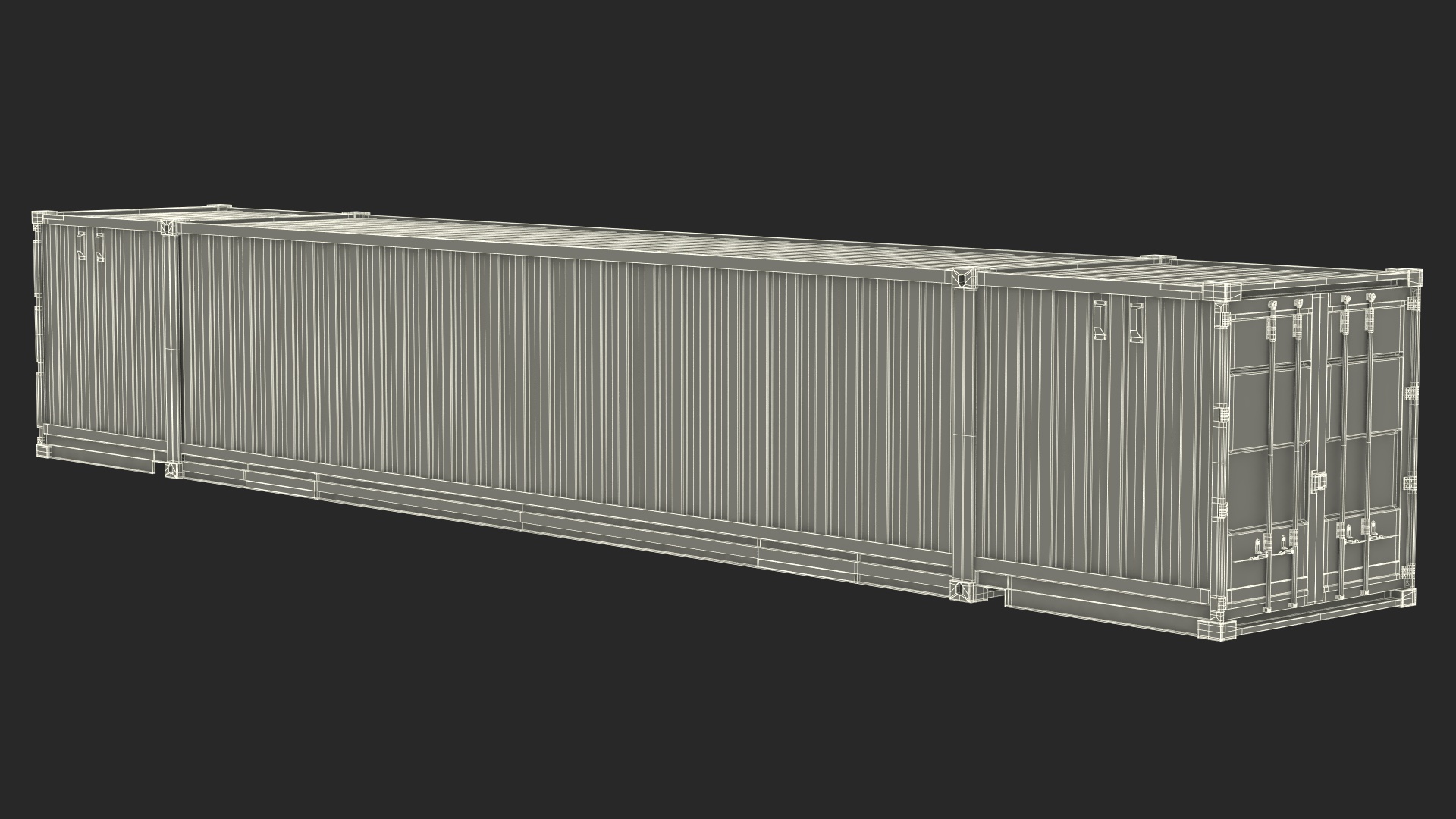3D 53 Feet High Cube Dry Cargo Shipping Container