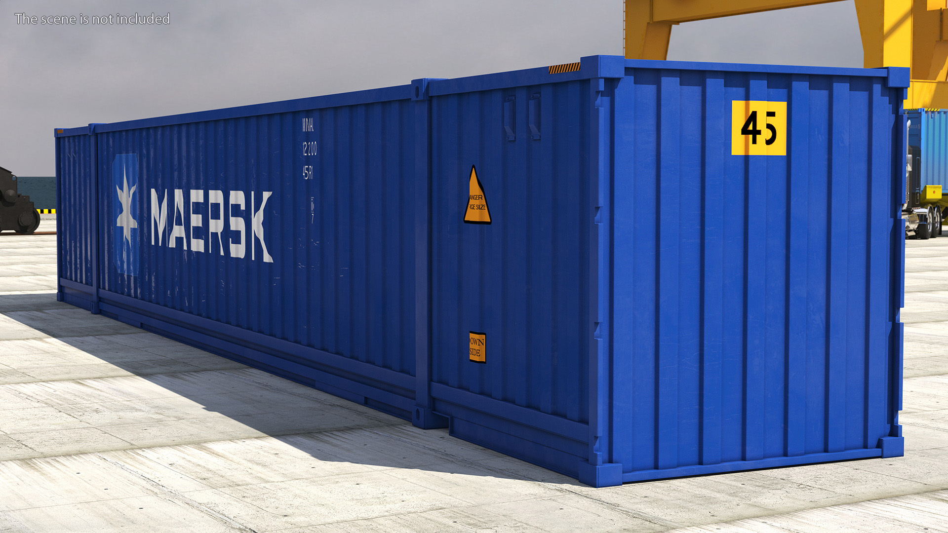 3D 53 Feet High Cube Dry Cargo Shipping Container