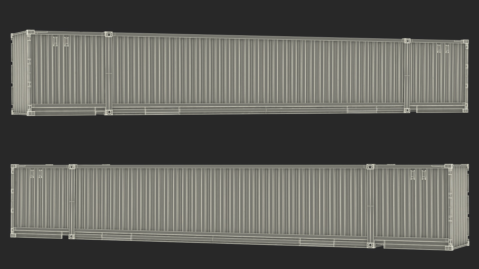 3D 53 Feet High Cube Dry Cargo Shipping Container