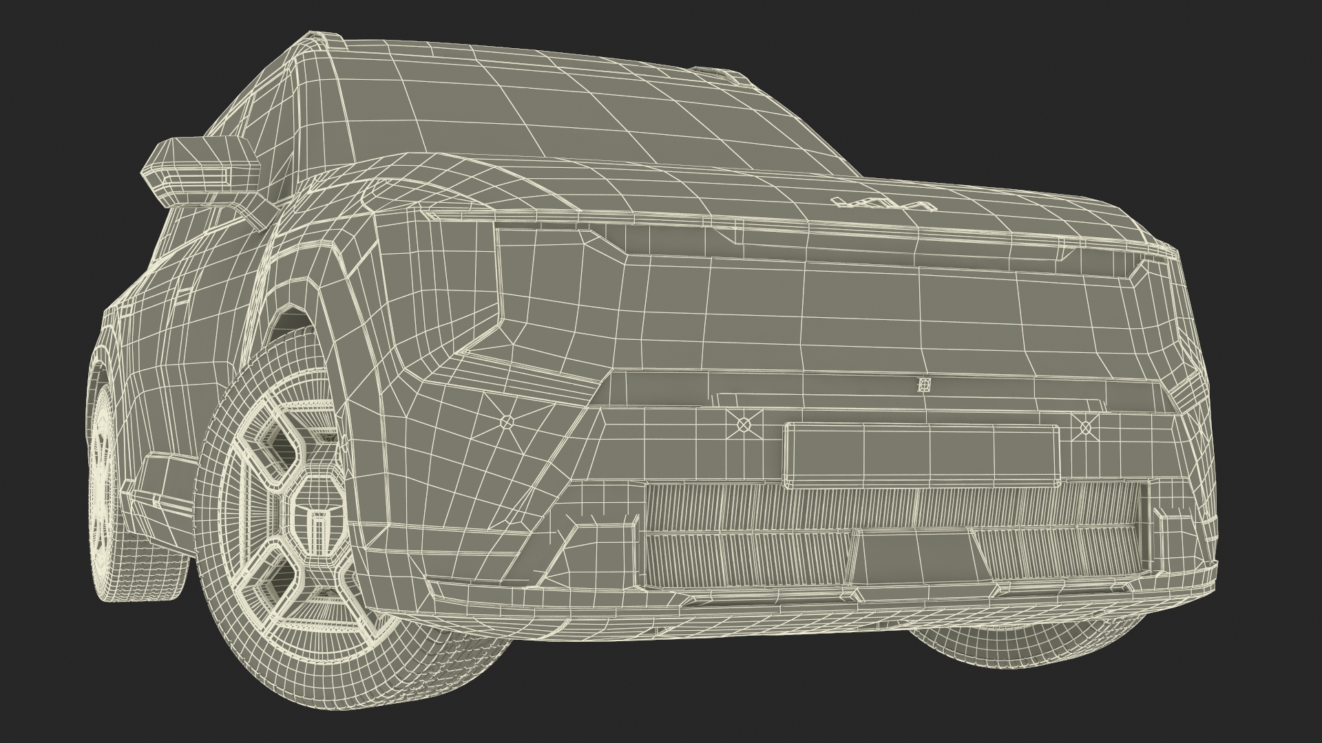 3D model KIA EV9 Luxury Electric SUV Black and White Rigged