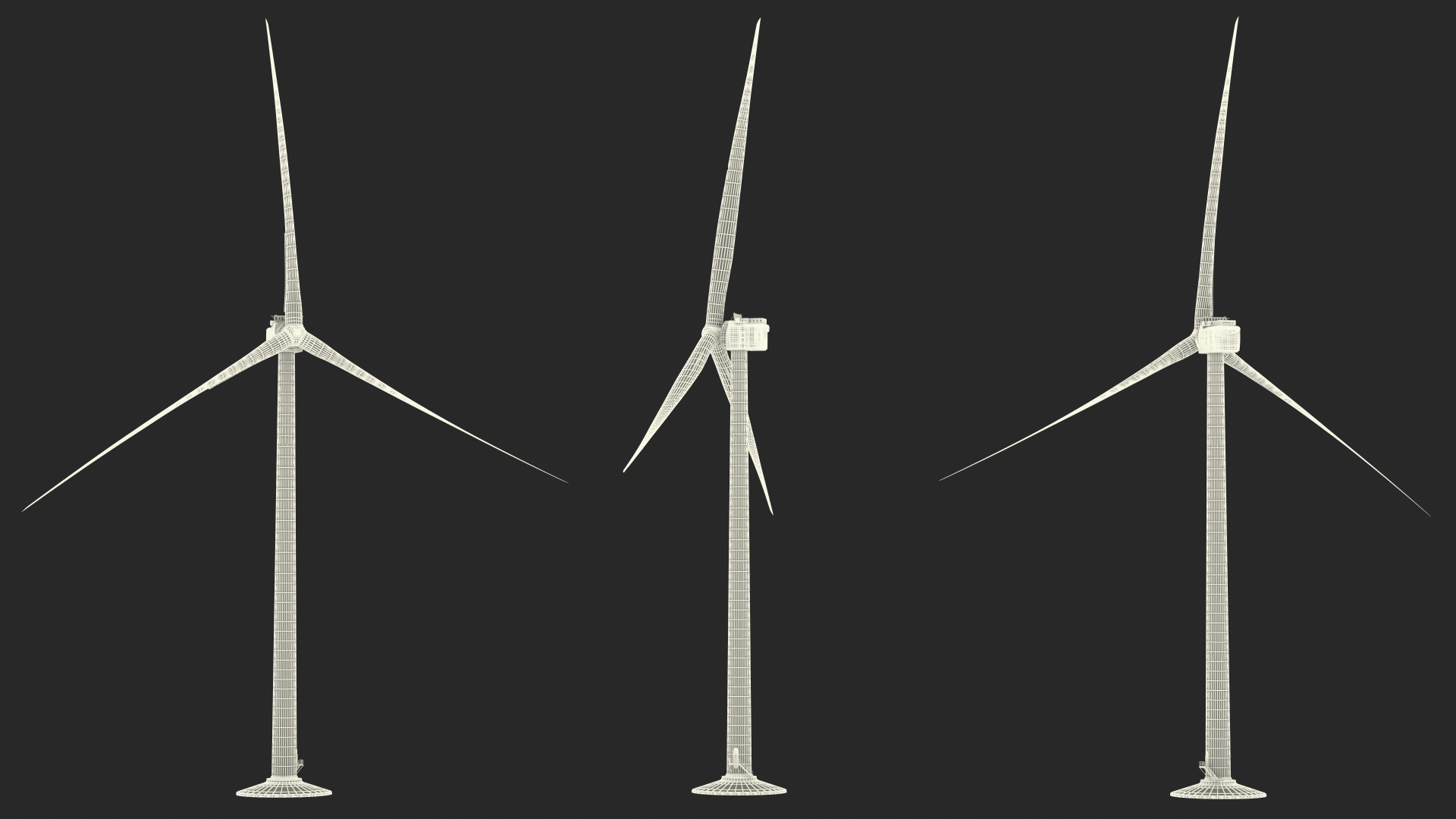 3D General Electric Haliade-X Offshore Wind Turbine model