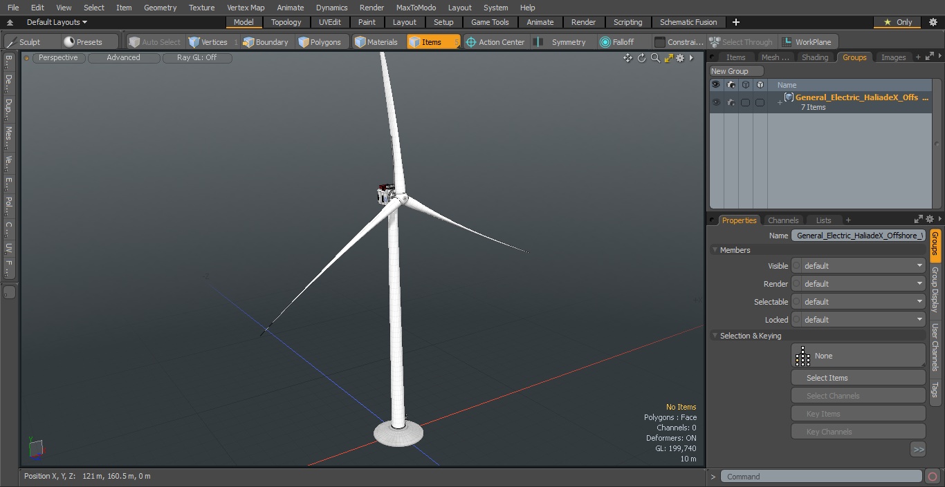 3D General Electric Haliade-X Offshore Wind Turbine model