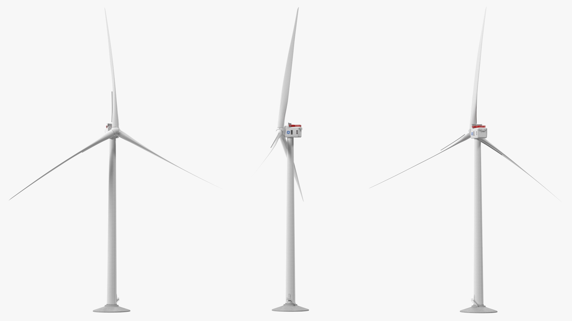 3D General Electric Haliade-X Offshore Wind Turbine model