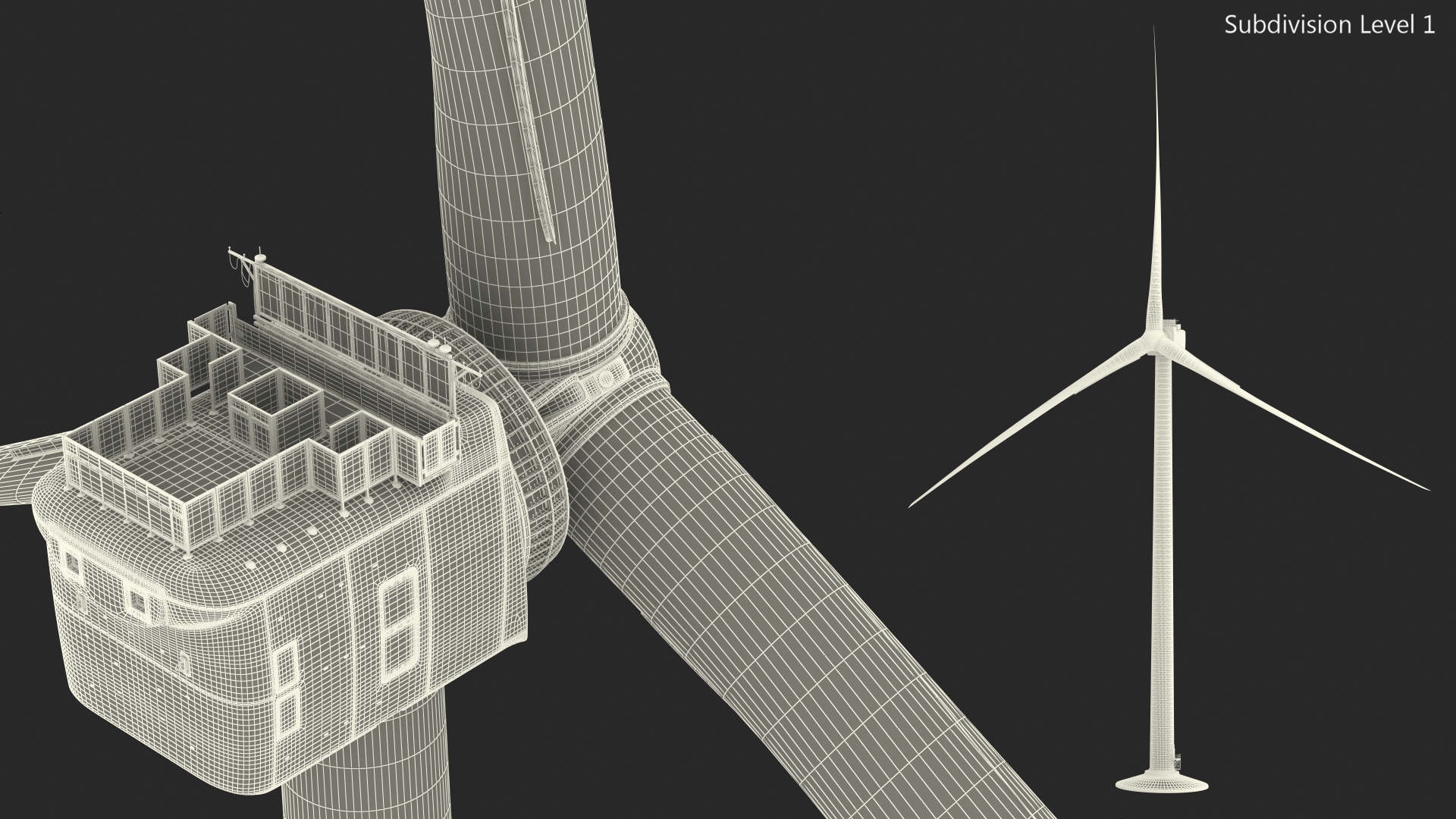 3D General Electric Haliade-X Offshore Wind Turbine model