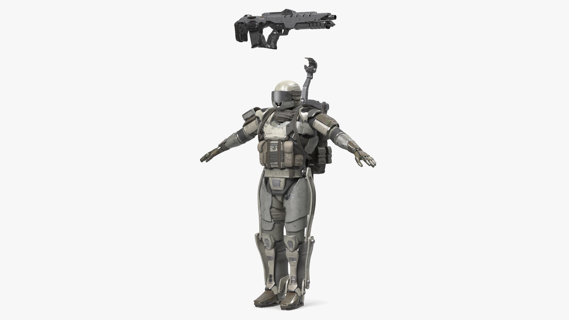 3D Futuristic Exoskeleton Armor model