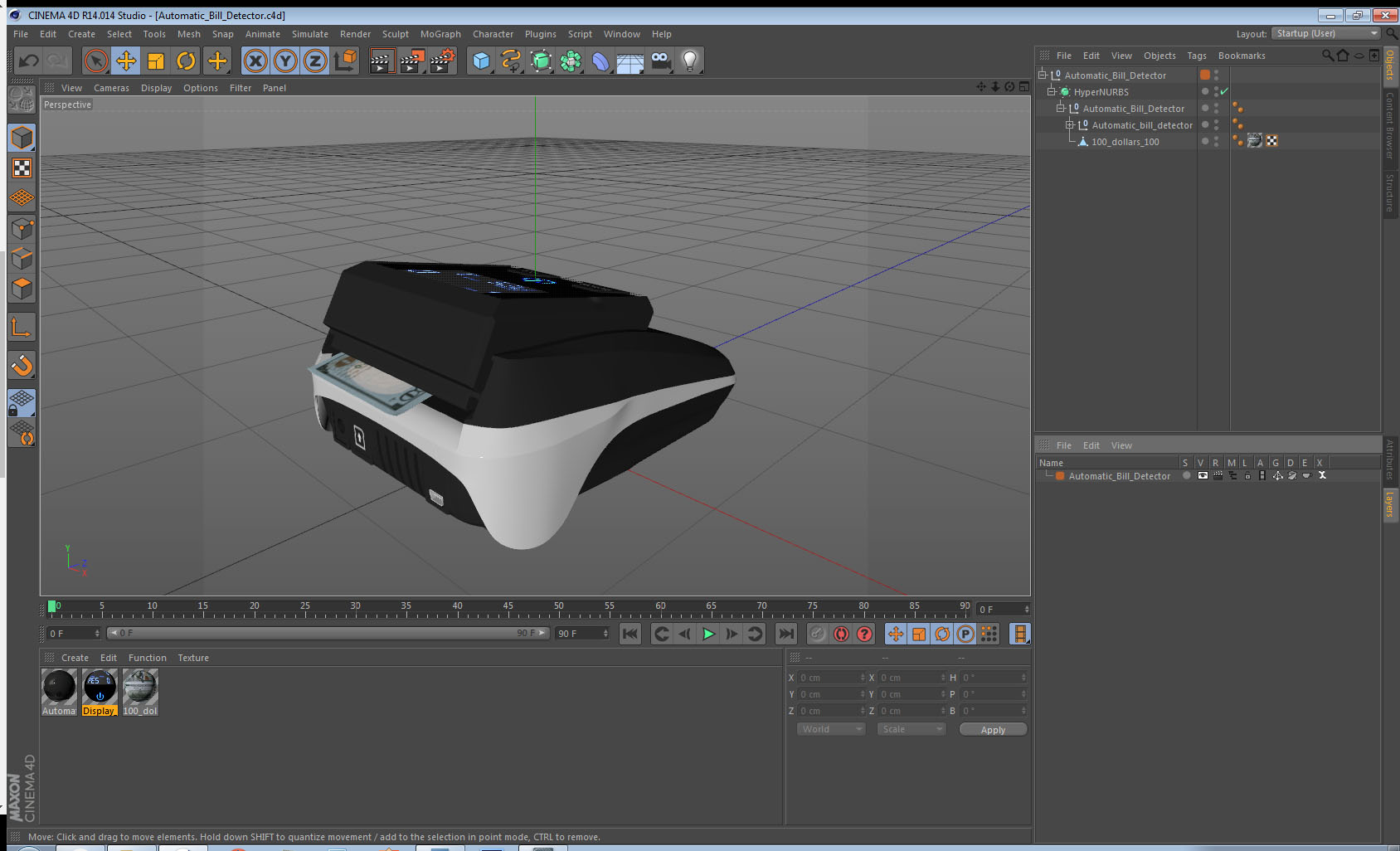 3D Automatic Bill Detector model