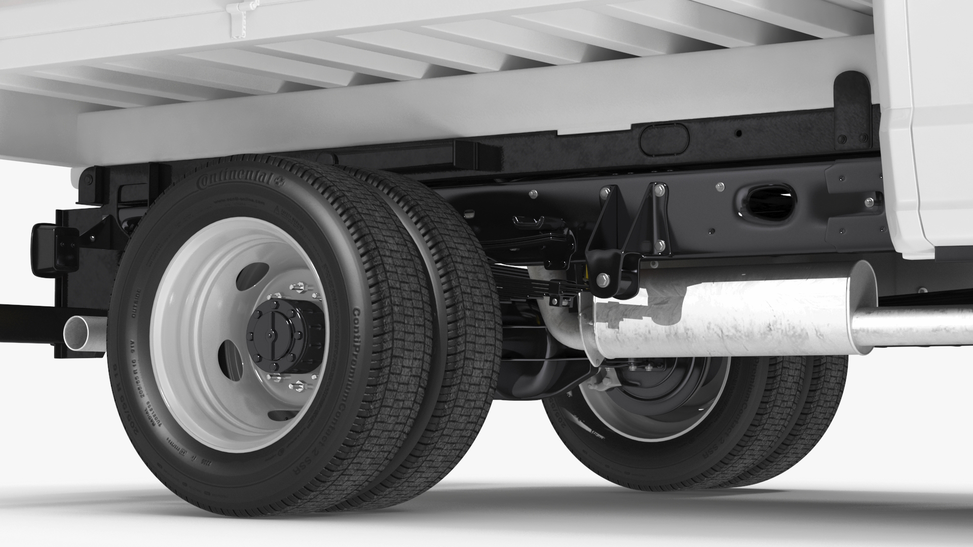 Ford F550 Super Duty Dump White 2023 Simple Interior 3D