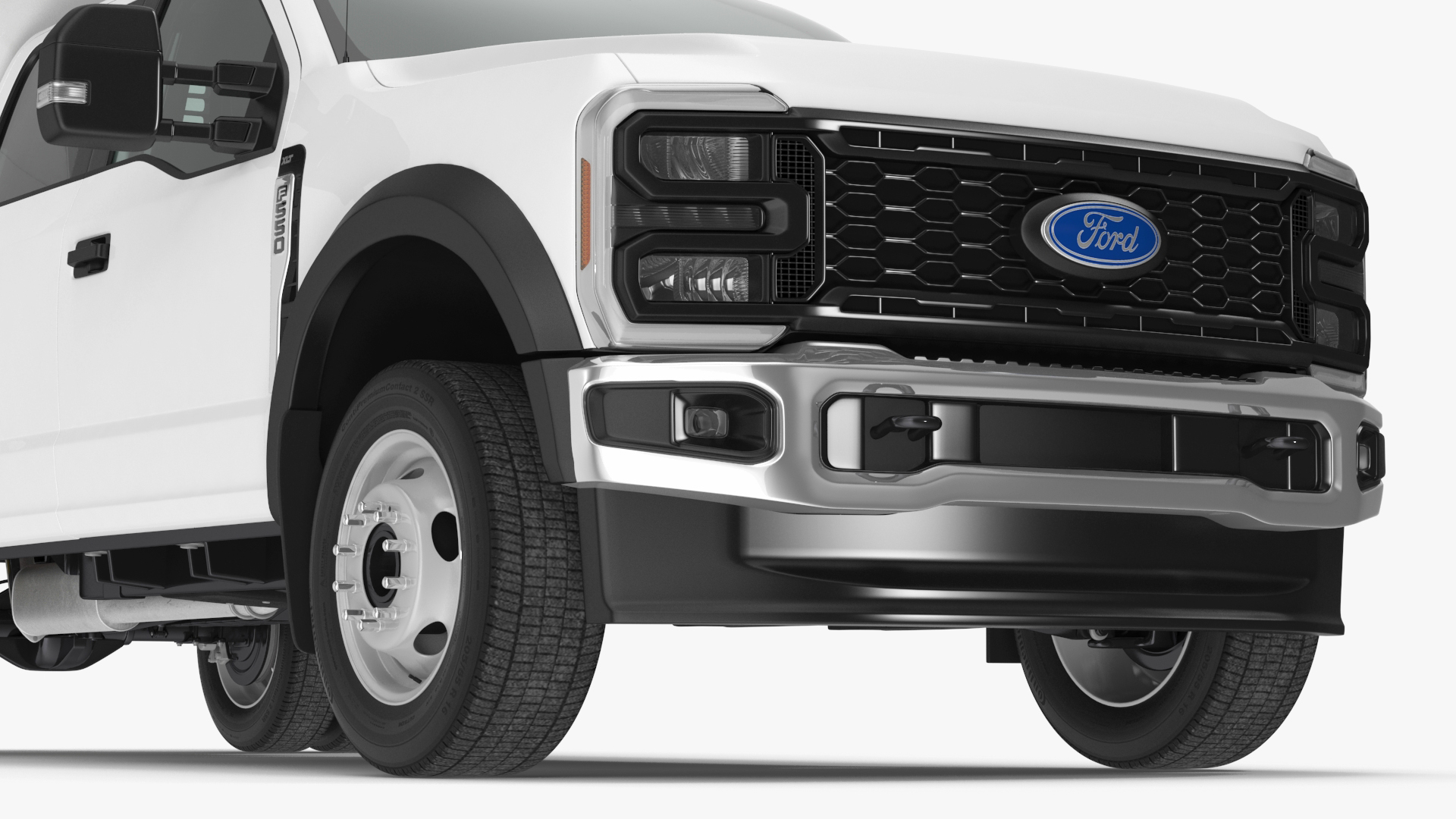 Ford F550 Super Duty Dump White 2023 Simple Interior 3D