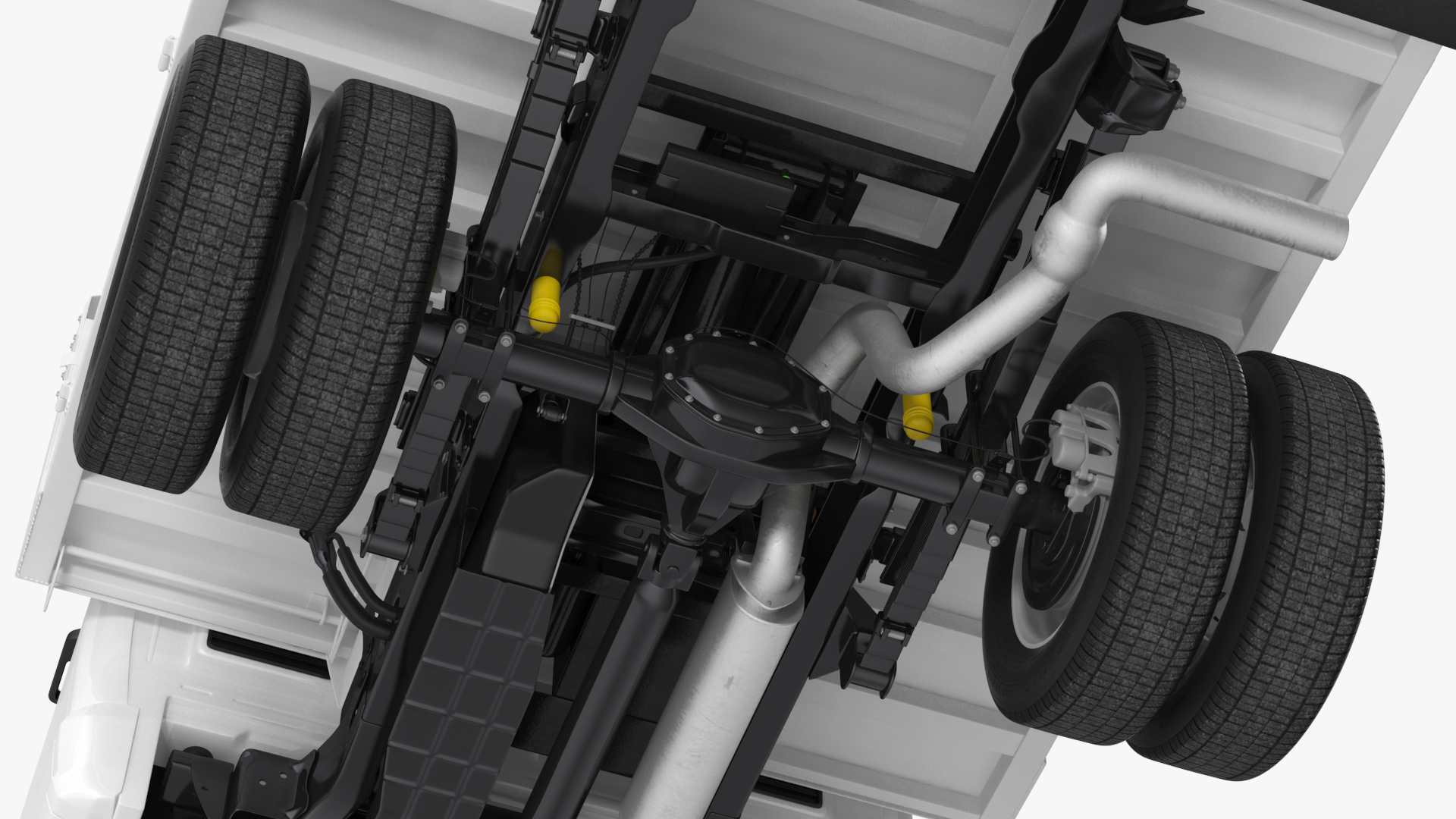 Ford F550 Super Duty Dump White 2023 Simple Interior 3D