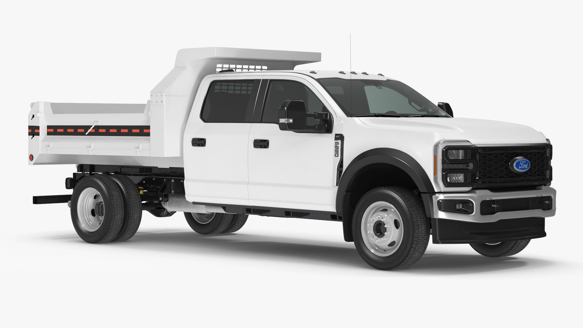 Ford F550 Super Duty Dump White 2023 Simple Interior 3D