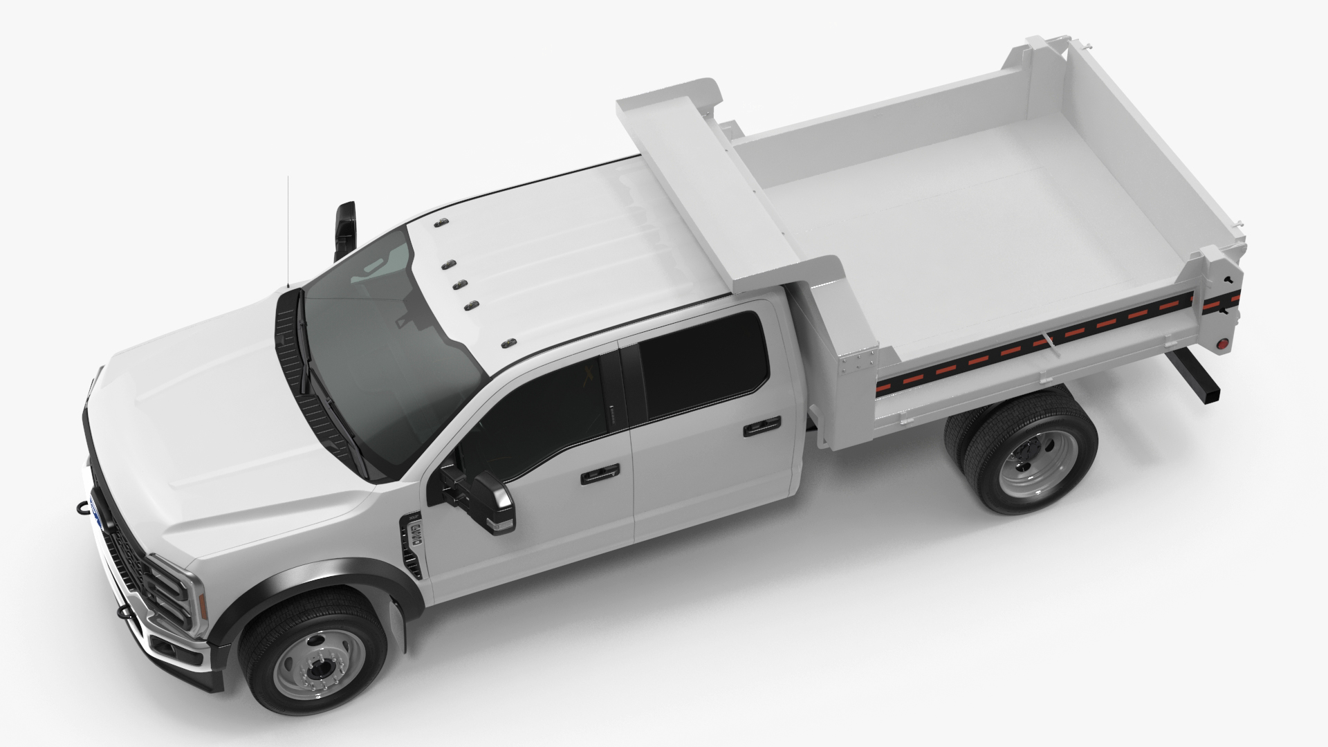 Ford F550 Super Duty Dump White 2023 Simple Interior 3D