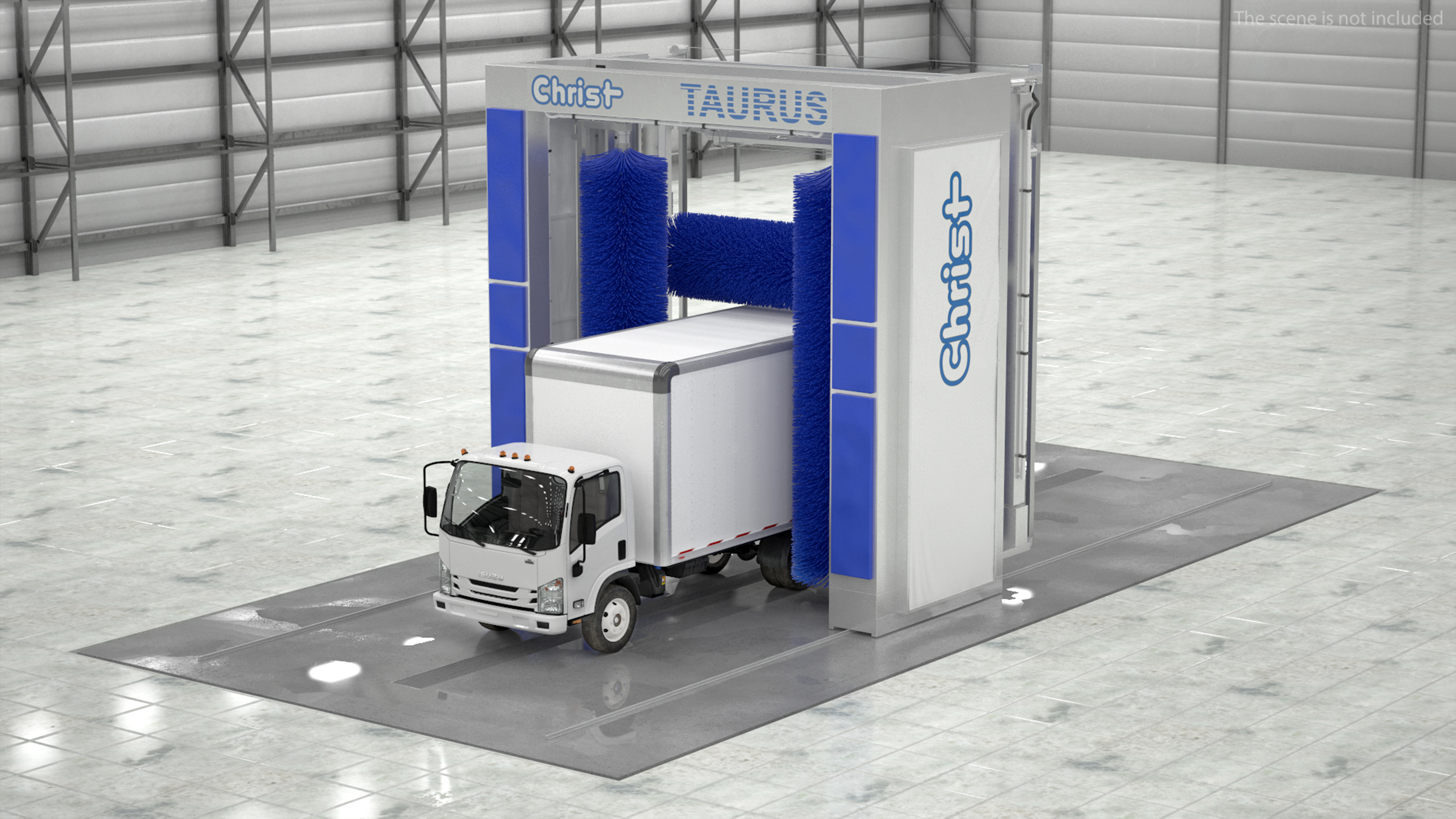 3D Truck Wash TAURUS with Isuzu Truck Rigged