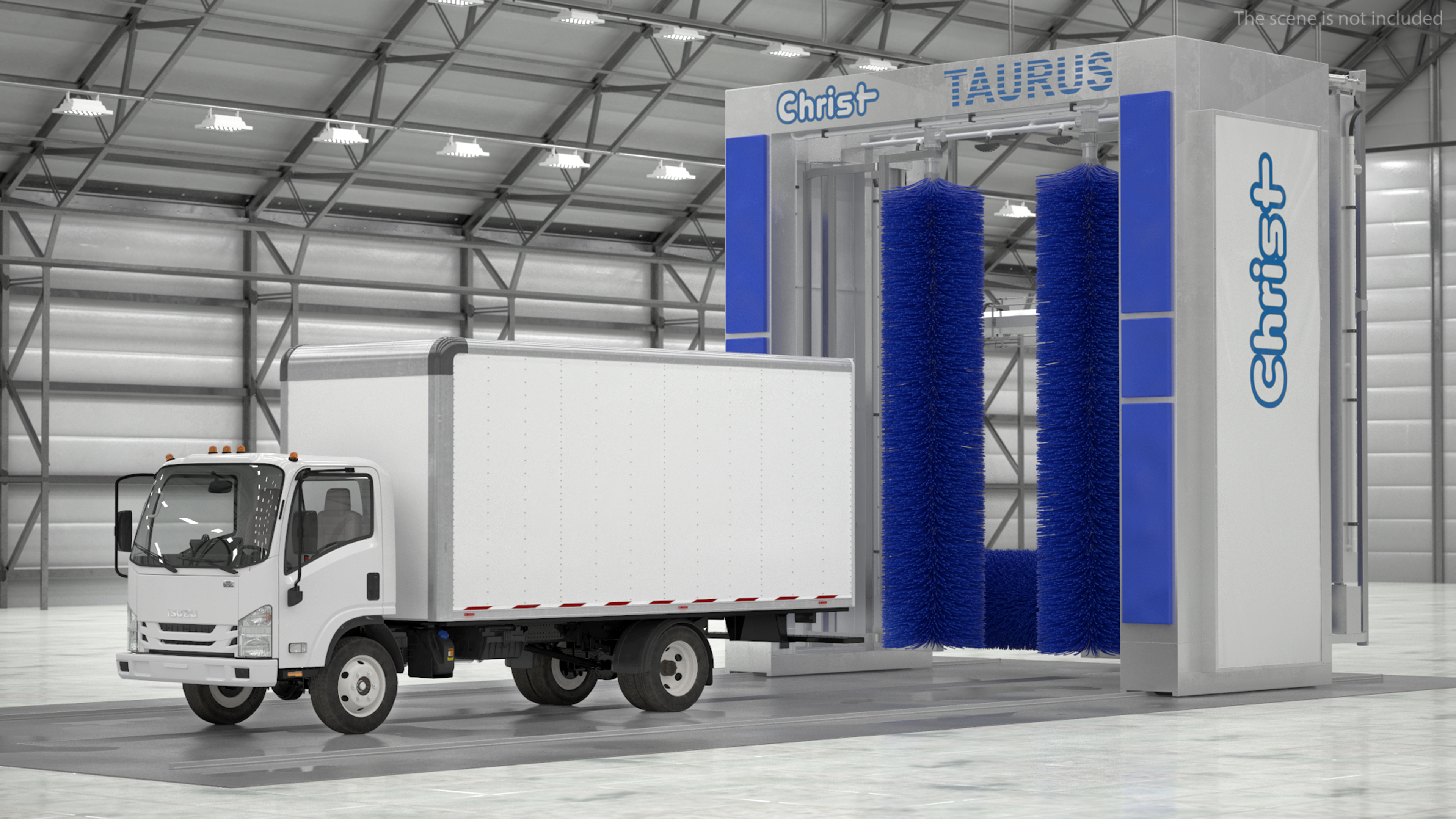 3D Truck Wash TAURUS with Isuzu Truck Rigged