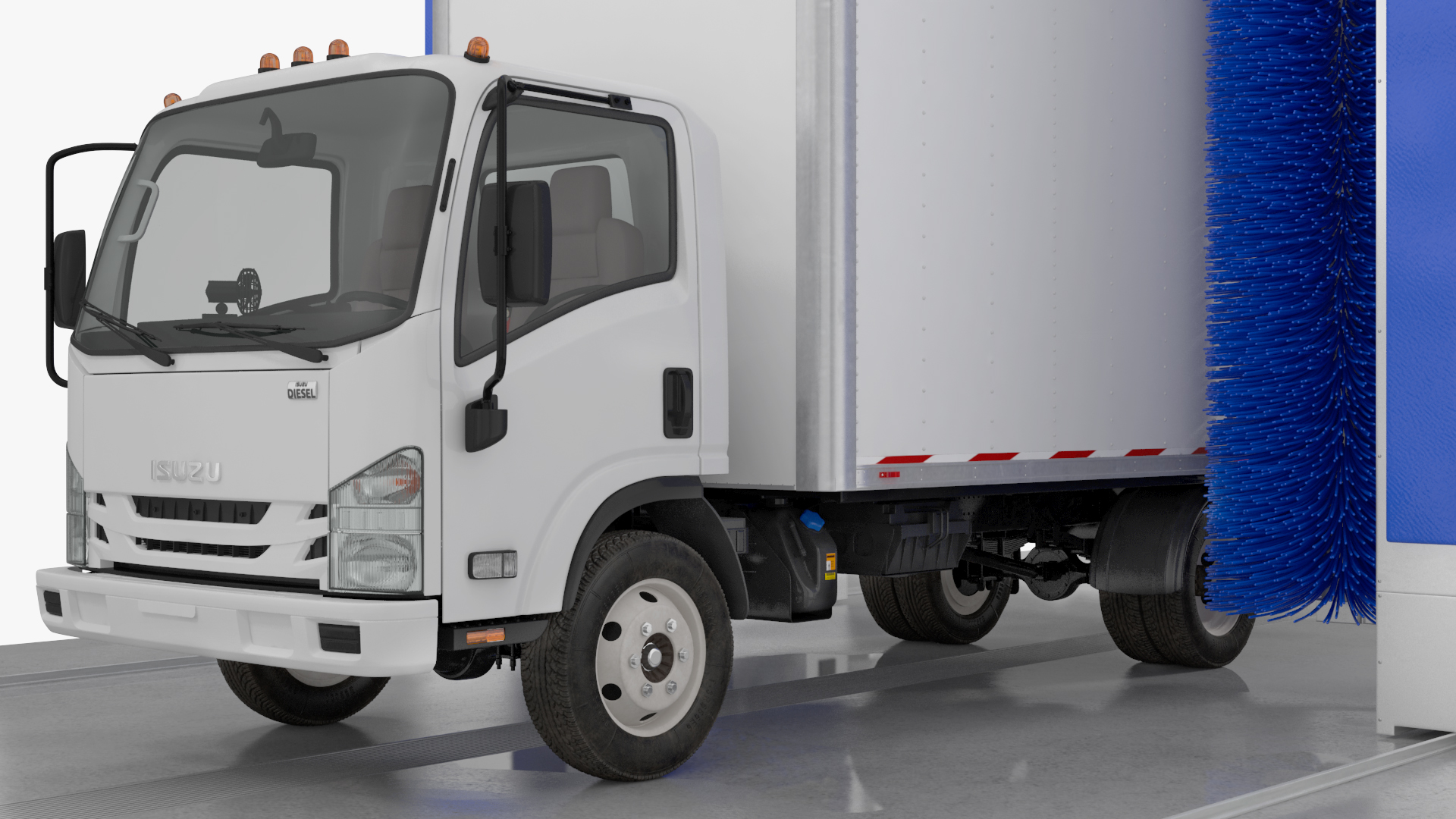 3D Truck Wash TAURUS with Isuzu Truck Rigged