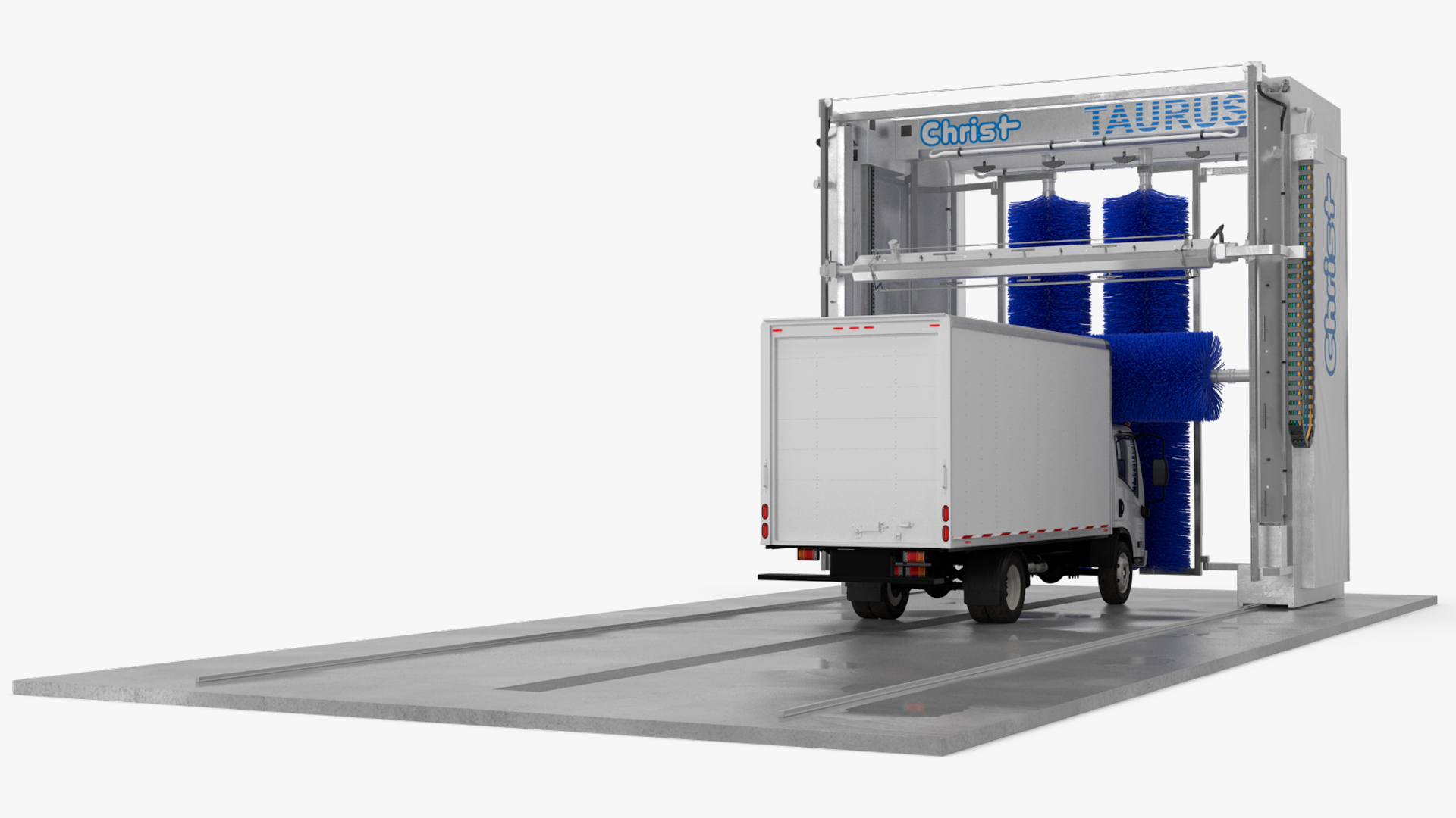 3D Truck Wash TAURUS with Isuzu Truck Rigged