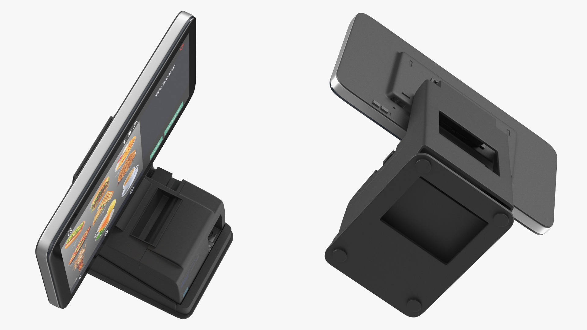 3D model Digital Touchscreen POS System Screen On