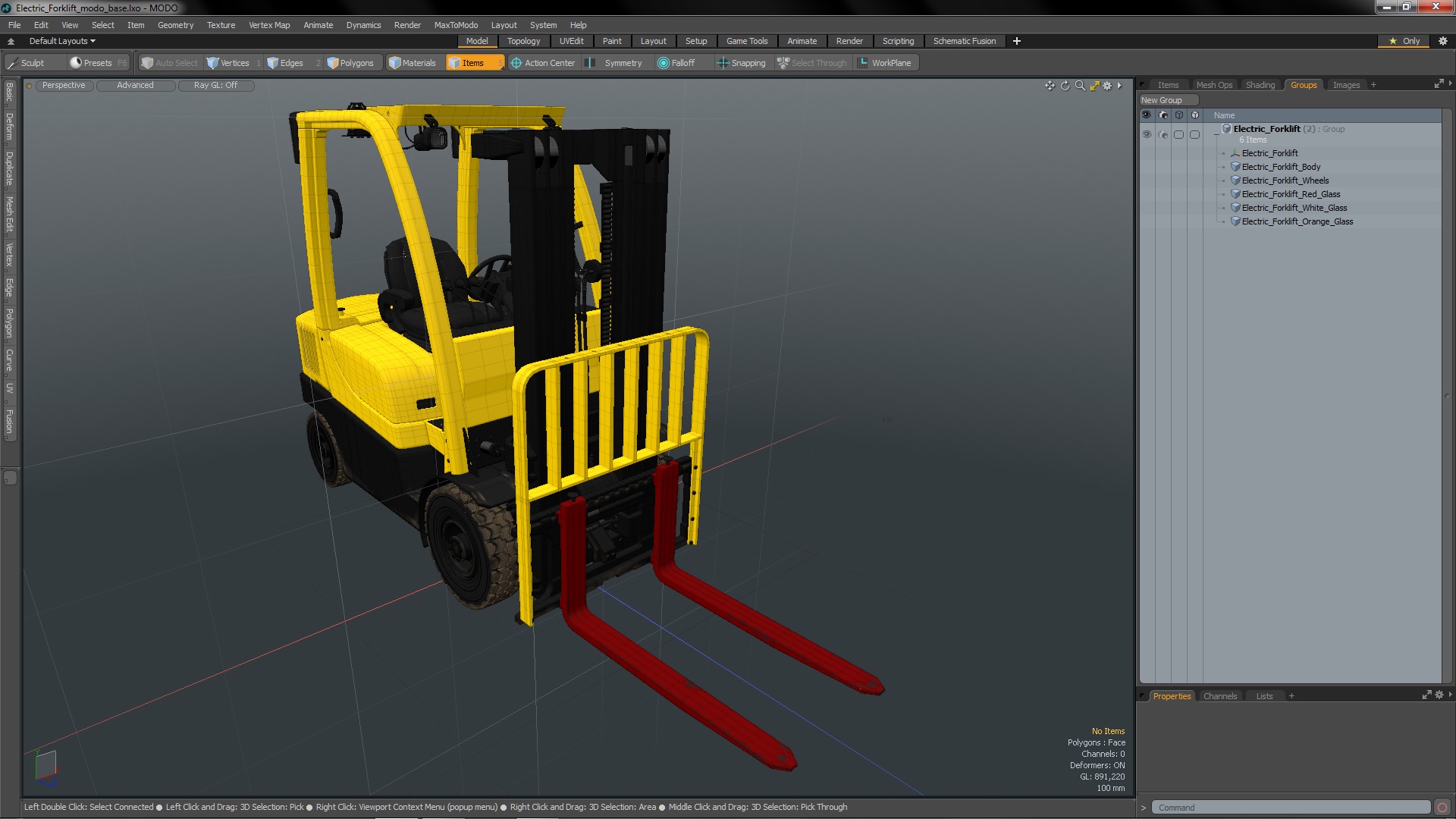 Electric Forklift 3D