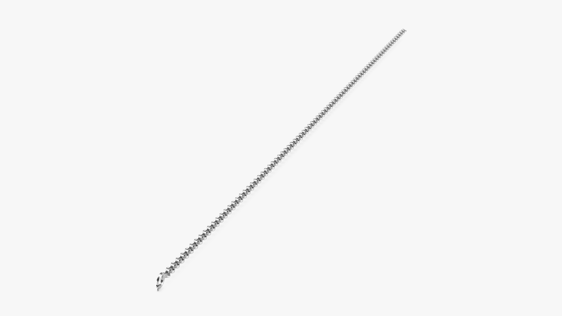 3D model Rolo Jewelry Silver Chain