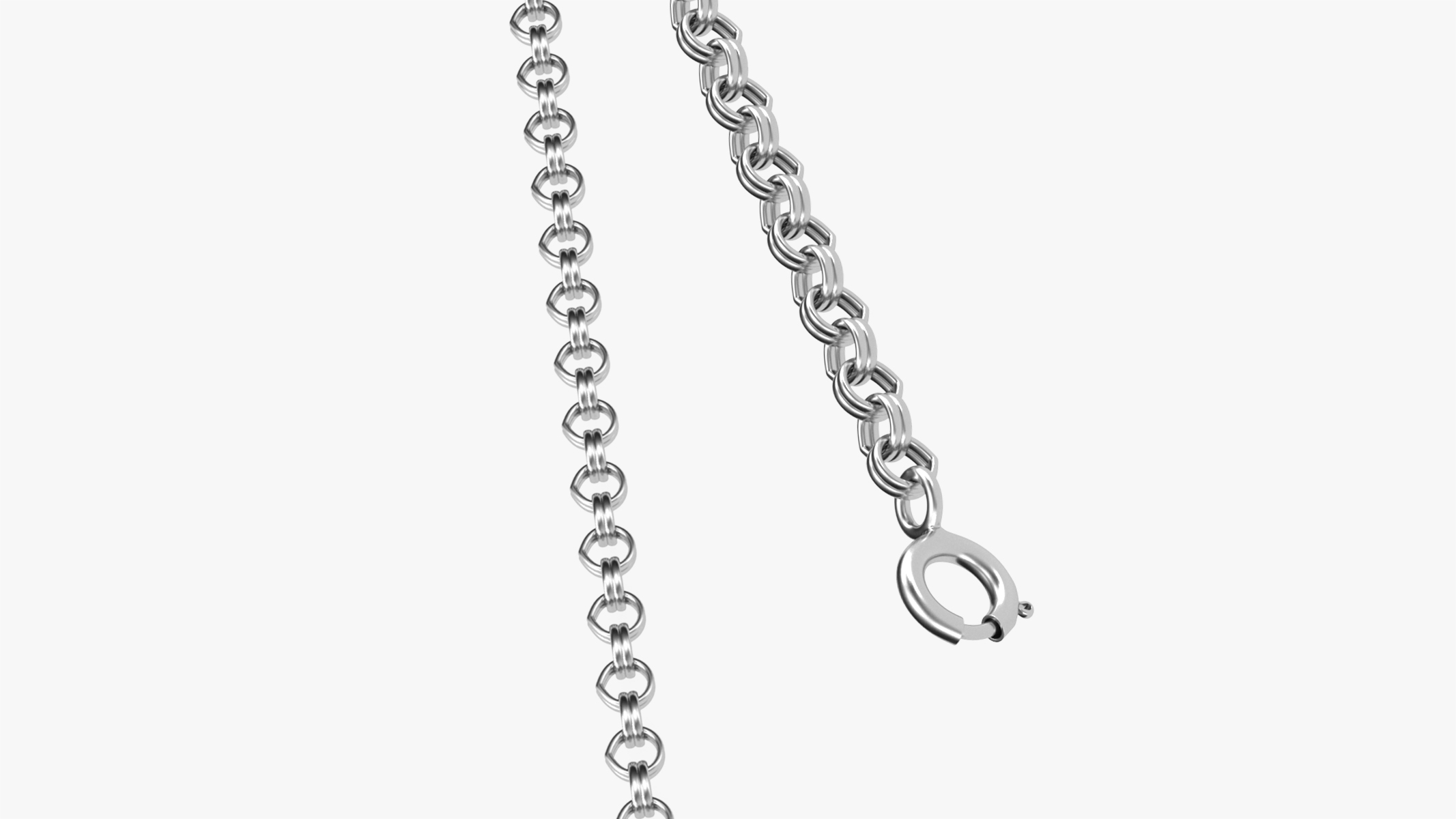 3D model Rolo Jewelry Silver Chain