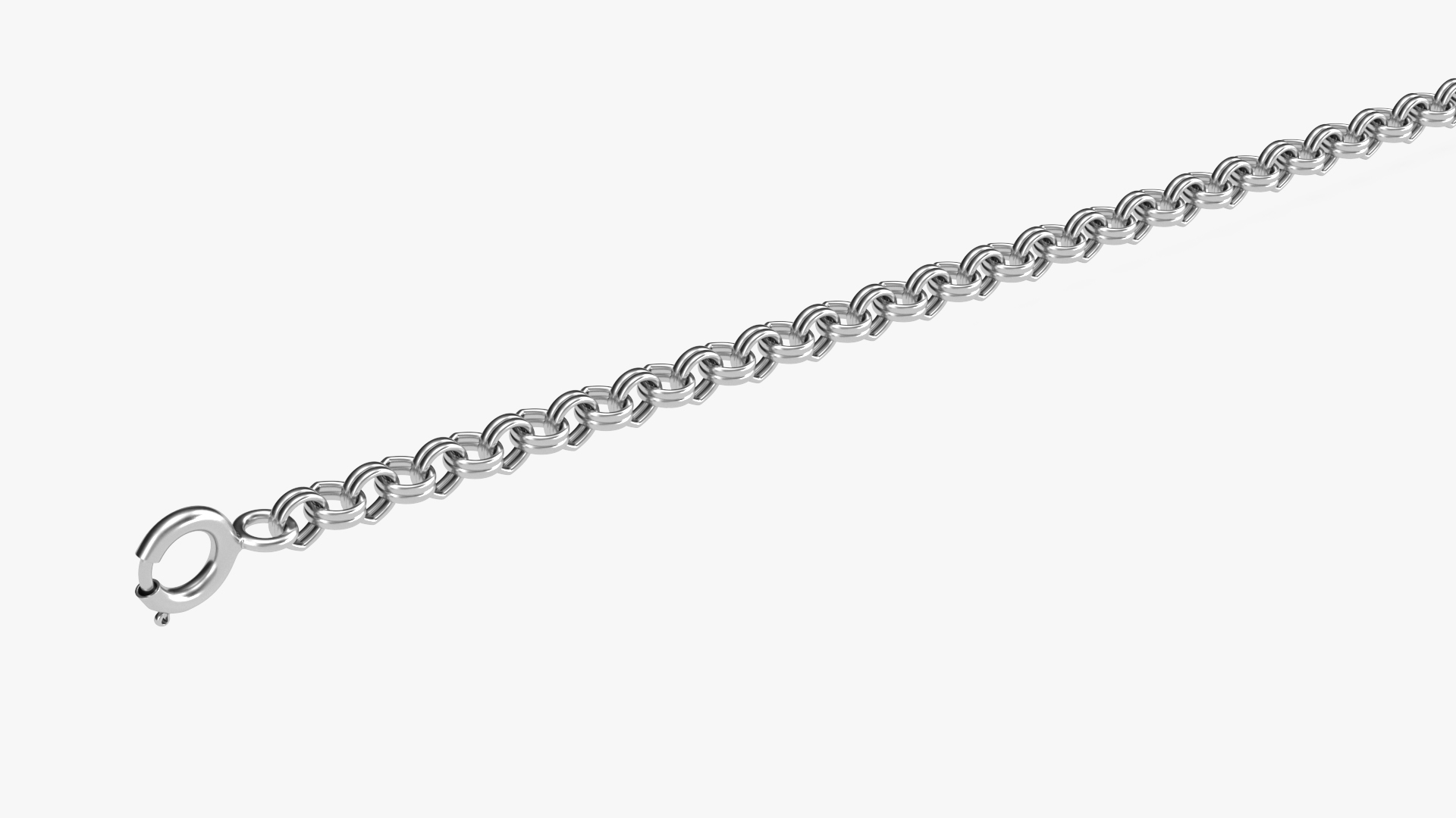 3D model Rolo Jewelry Silver Chain