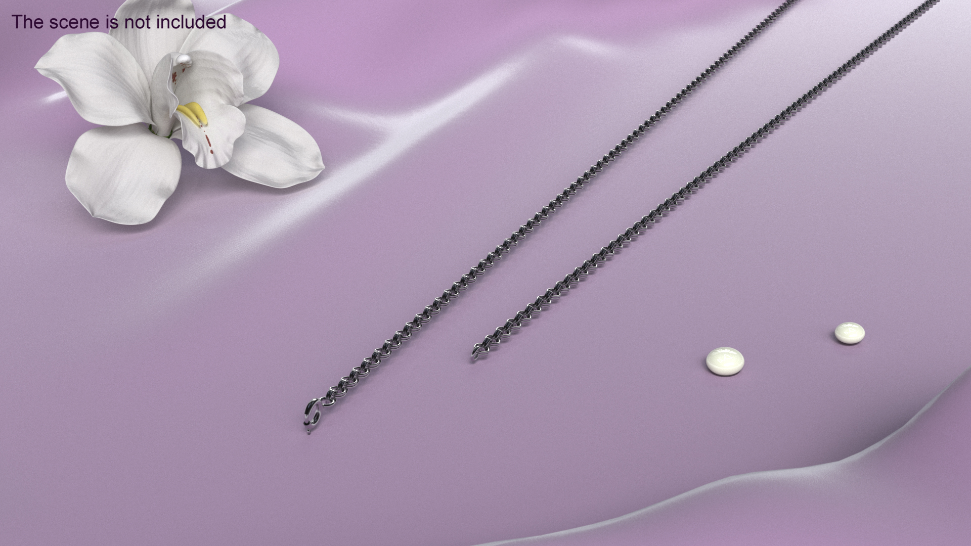 3D model Rolo Jewelry Silver Chain