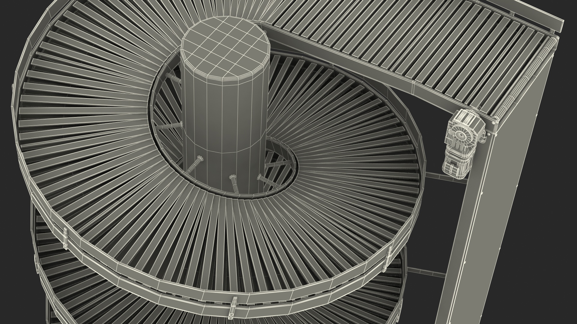3D Slat Chain Spiral Conveyor