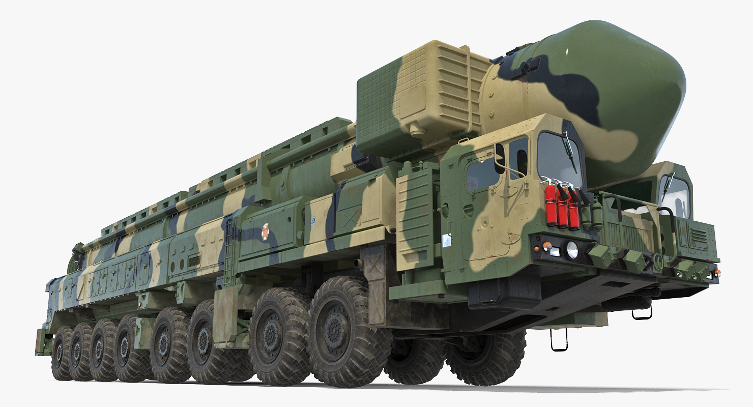3D Transporter Erector Launcher with RT 2PM Topol M Ballistic Missile Rigged model
