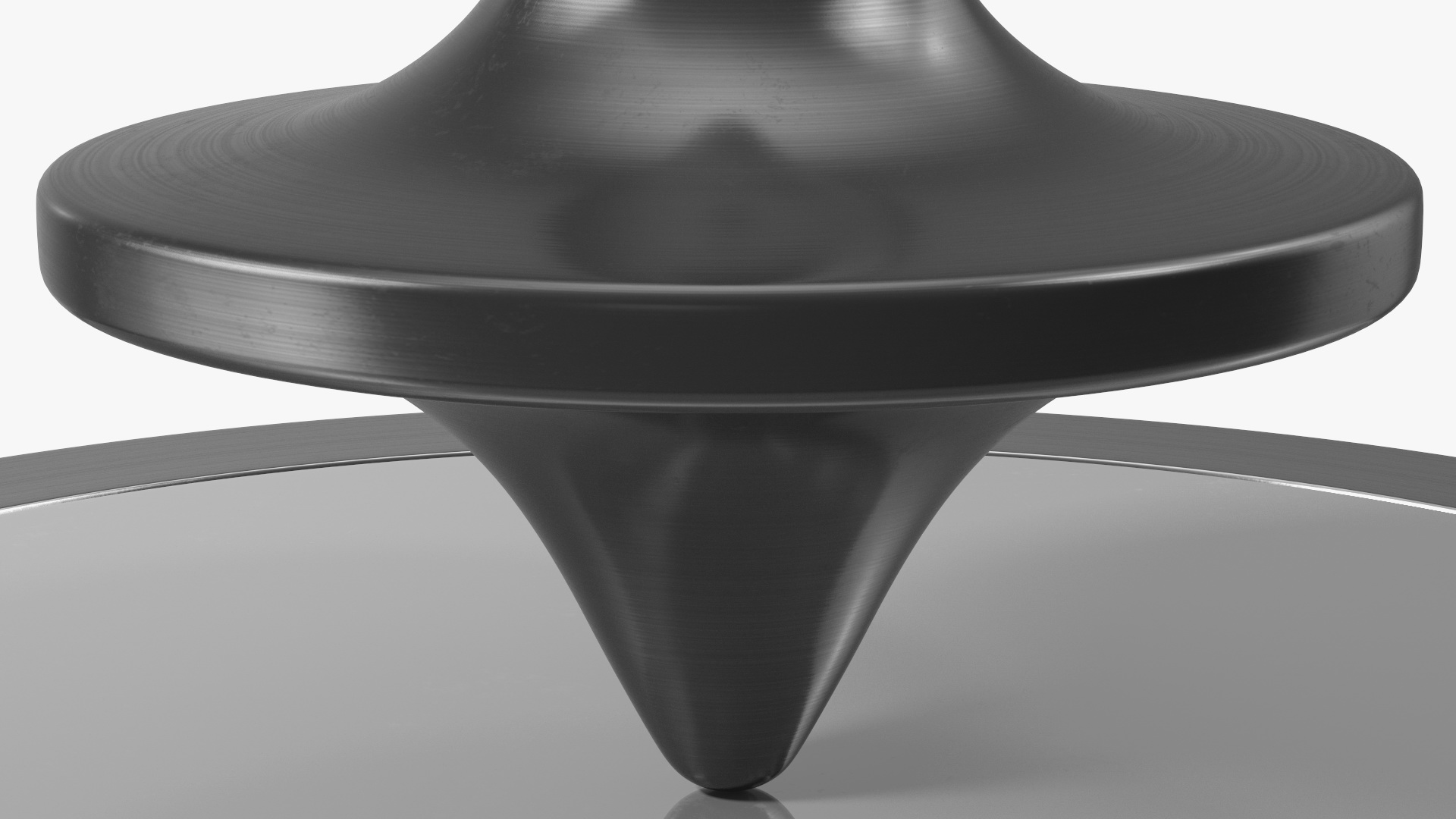 3D Metal Spinning Top with Base model