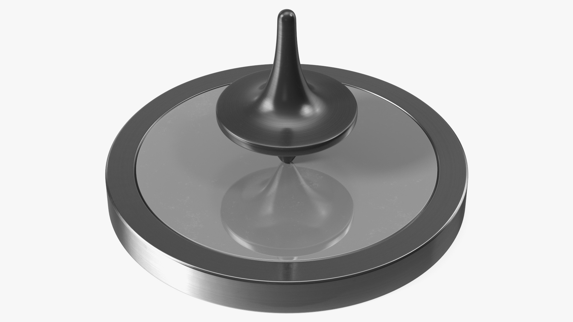 3D Metal Spinning Top with Base model