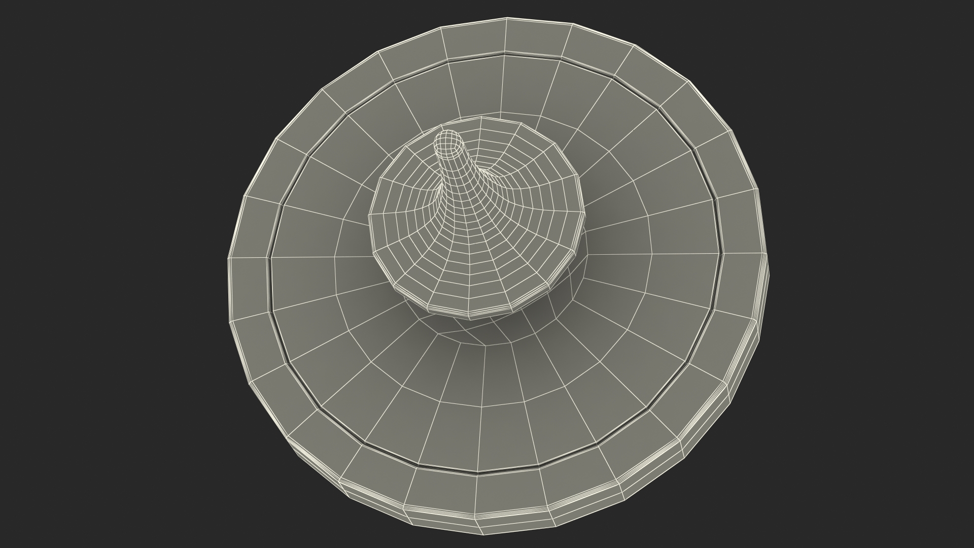 3D Metal Spinning Top with Base model