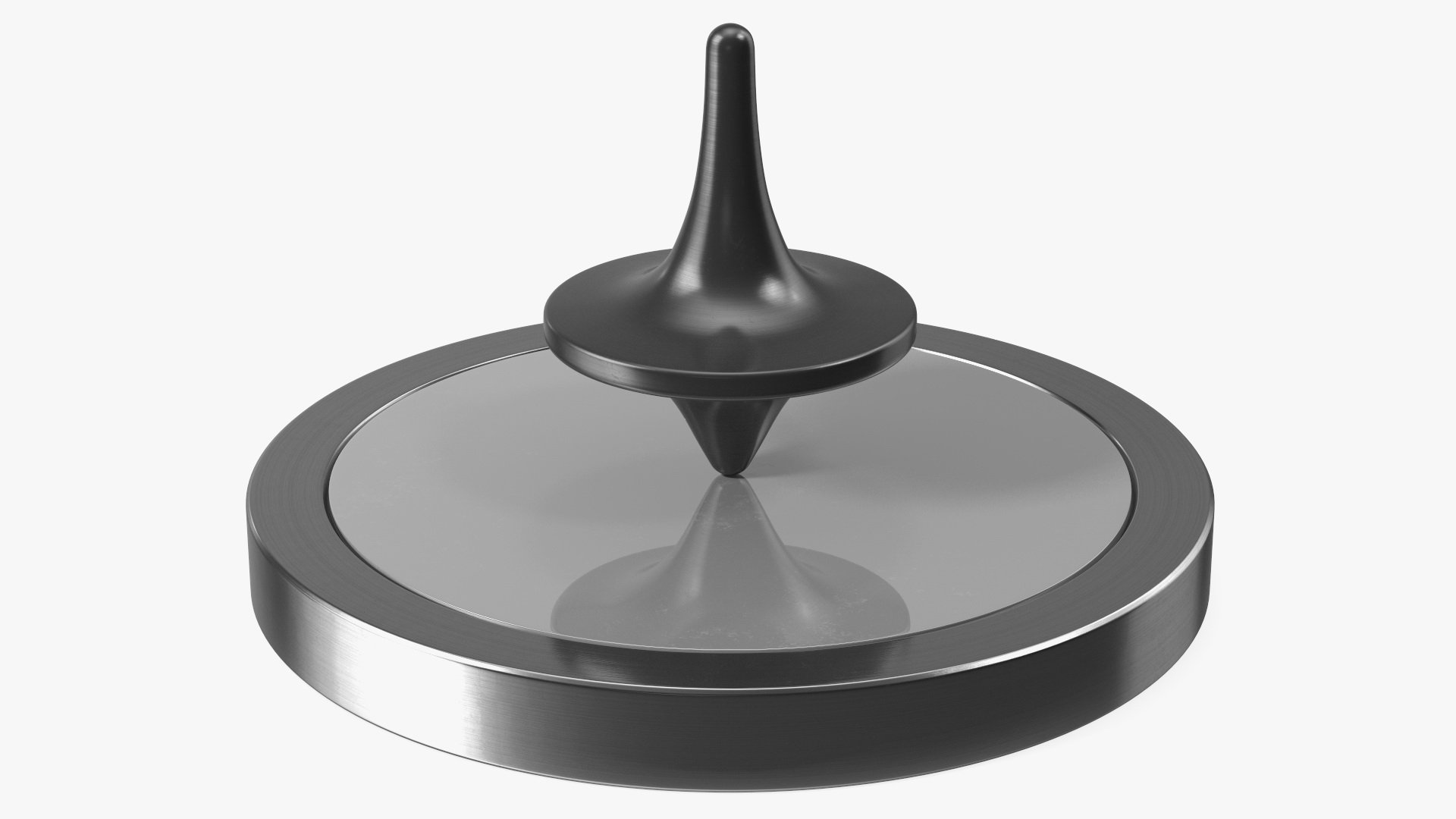 3D Metal Spinning Top with Base model
