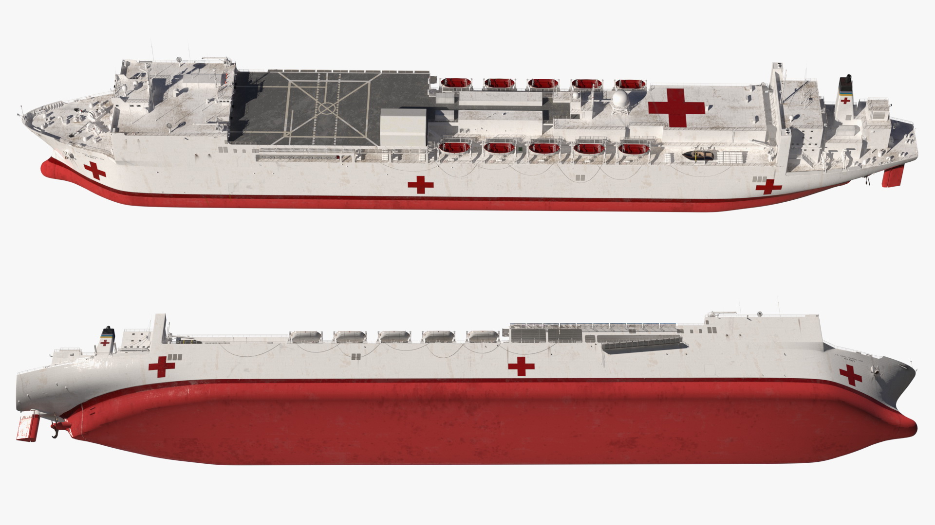 US Navy Hospital Ship Mercy 3D