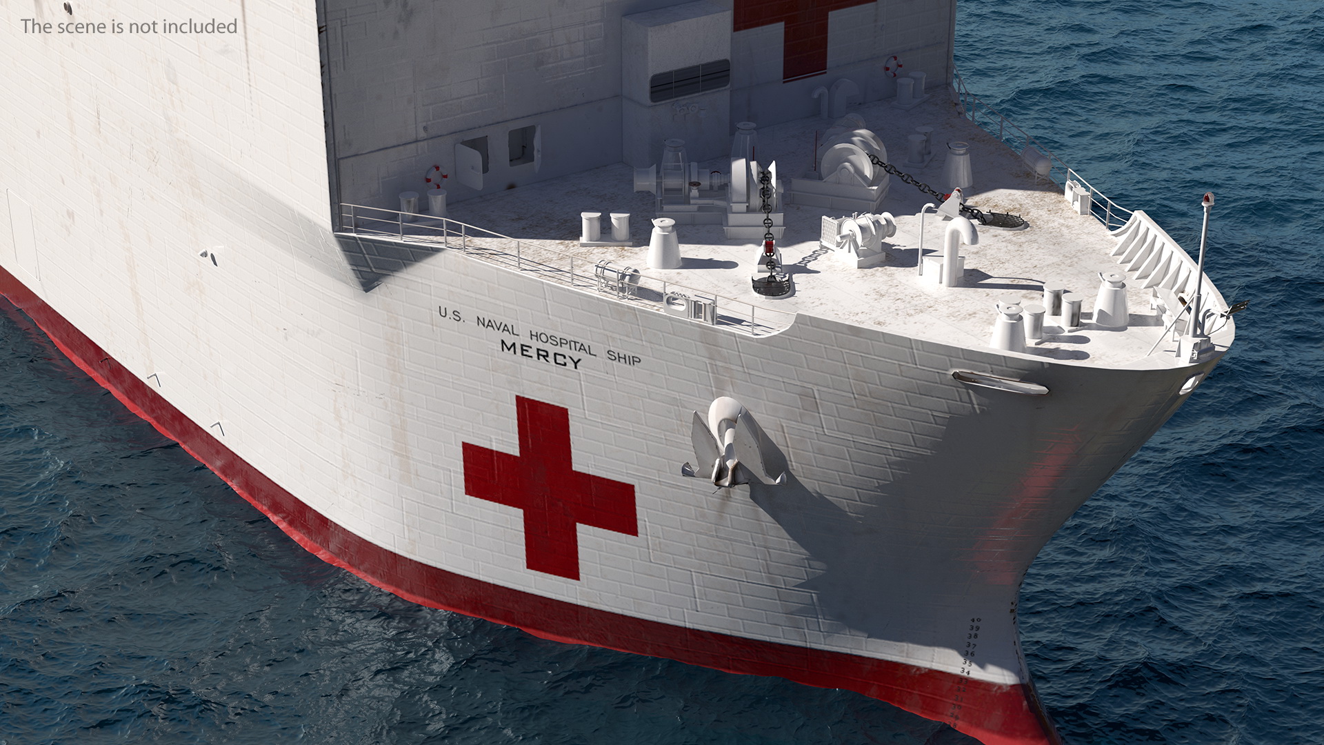 US Navy Hospital Ship Mercy 3D
