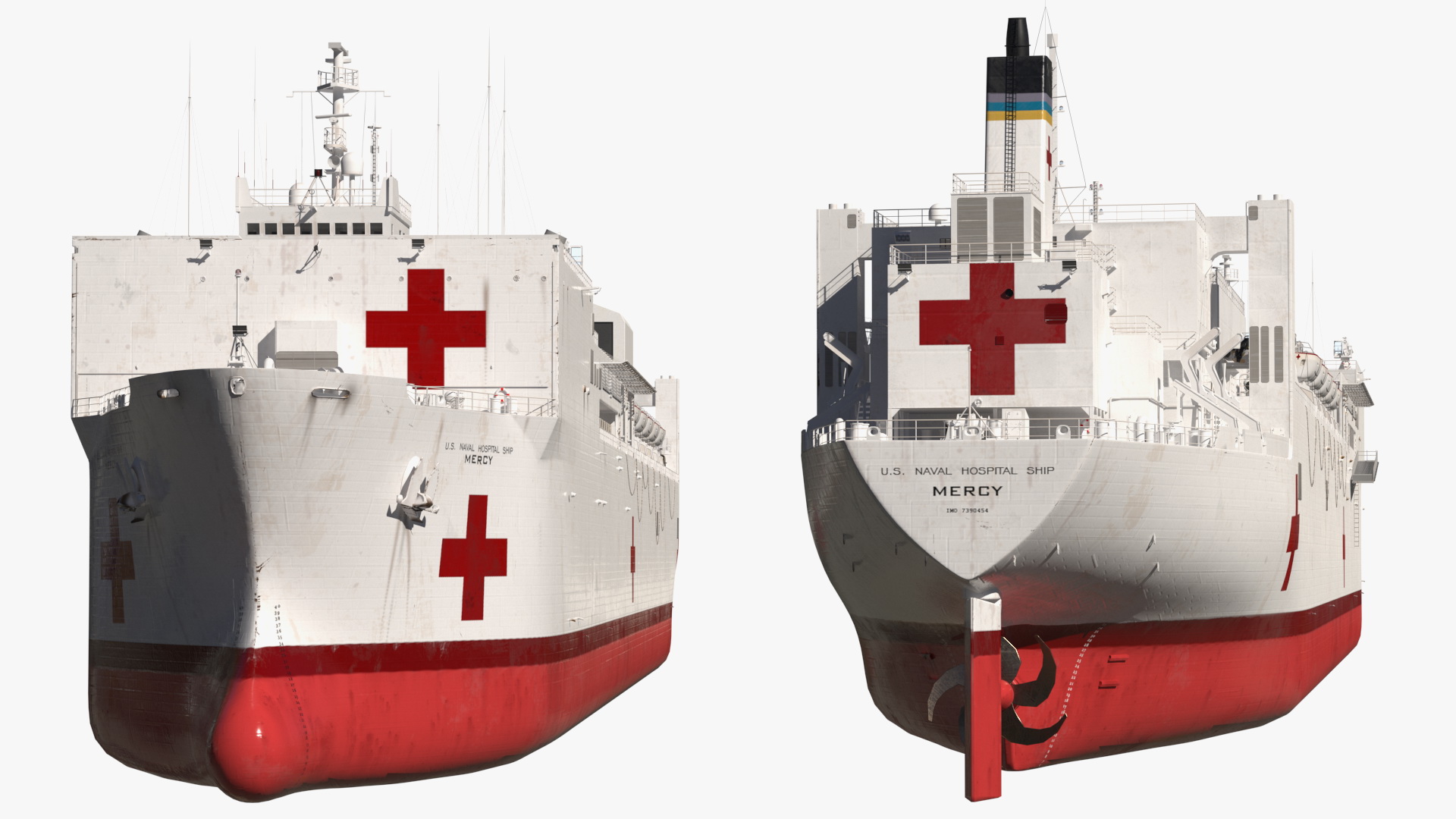 US Navy Hospital Ship Mercy 3D